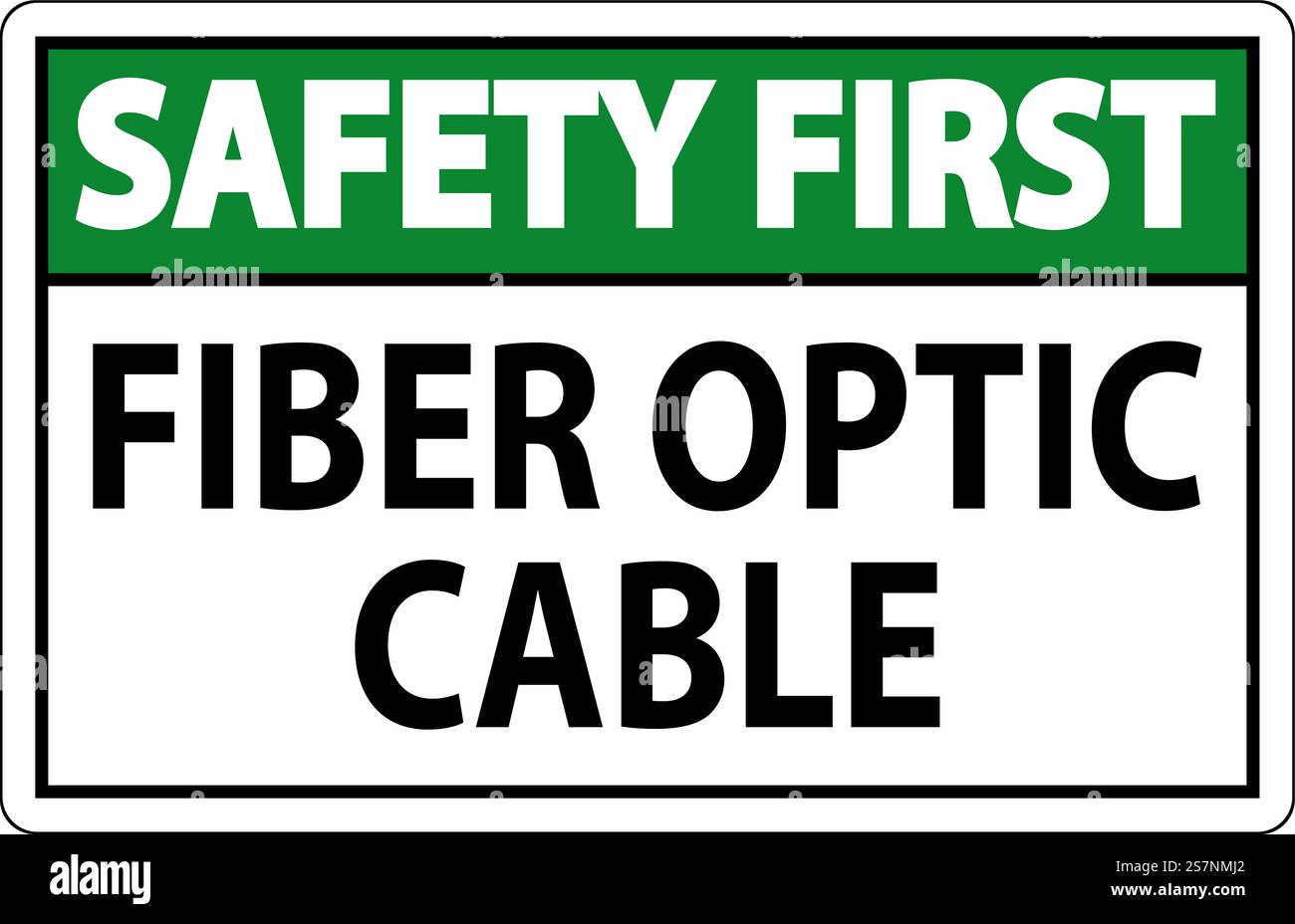 Warnschild, Glasfaserkabel Stock Vektor Warnschild, Glasfaserkabel Stock Vektor