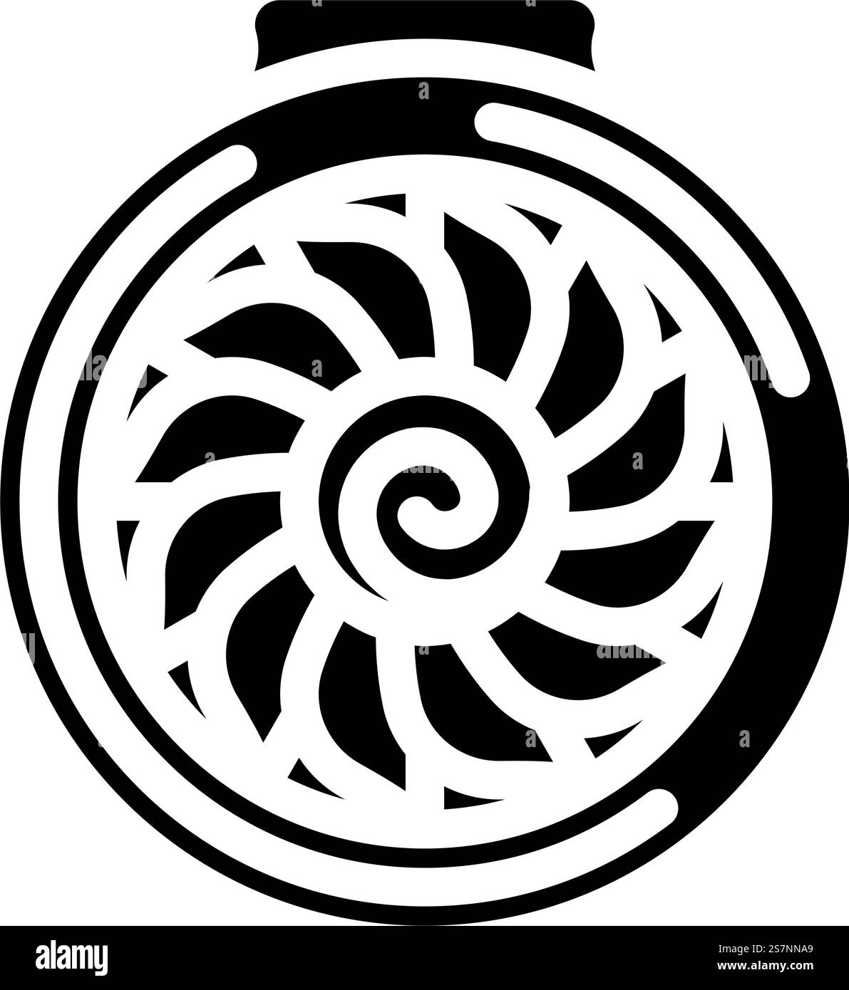 Jet Engine Luftfahrtingenieur Glyphe Symbol Vektor. Schild für Flugzeugtechniker. Isolierte Symboldarstellung. Jet Engine Luftfahrtingenieur Glyphe Icon Vektor Illustration Stock Vektor