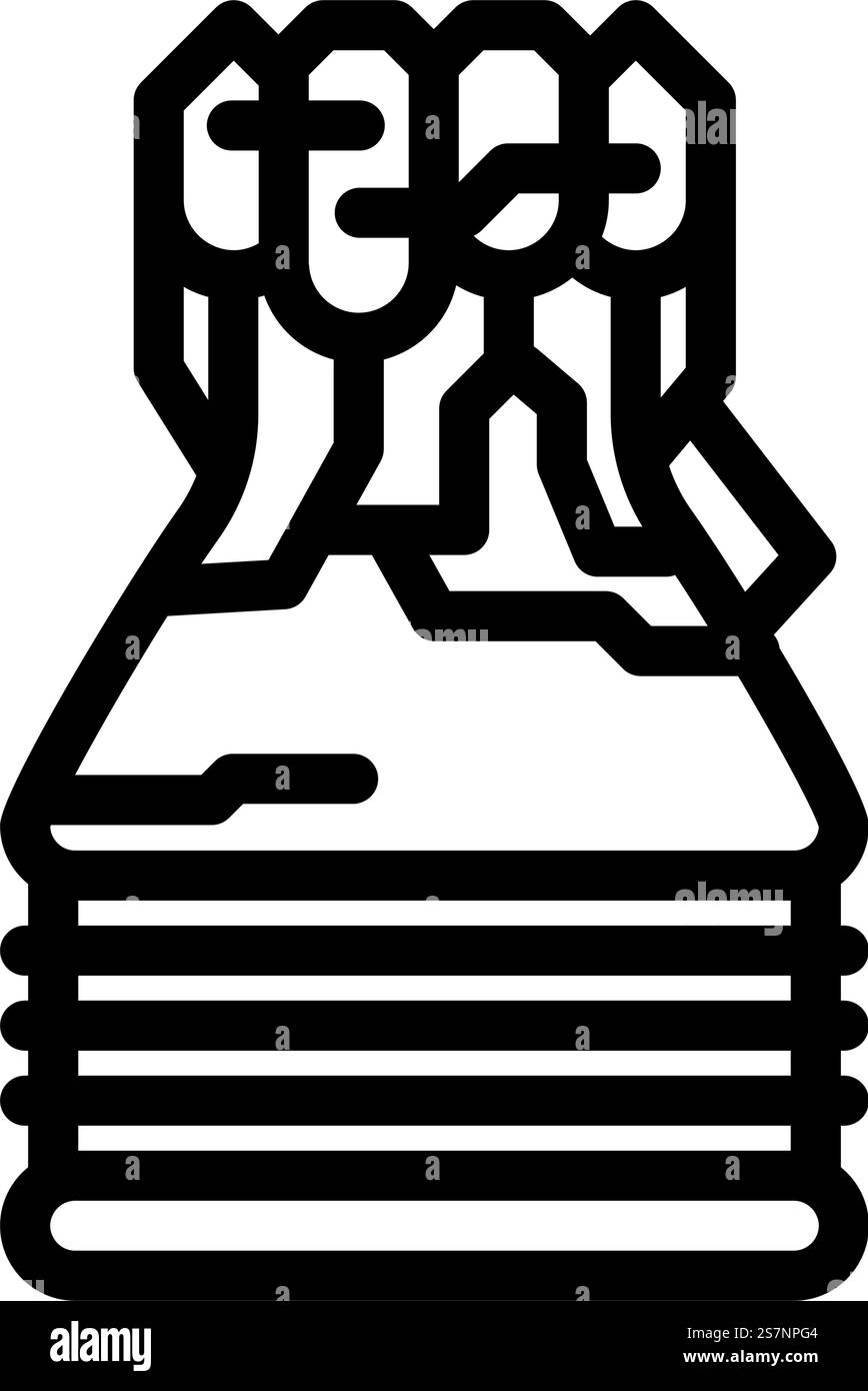 Raketenwissenschaft Aeronautical Ingenieur Linie Icon Vektor. Raketenwissenschaft Flugzeugtechniker-Schild. Schwarze Abbildung des isolierten Kontursymbols. Raketenwissenschaft Aeronautical Ingenieur Linie Icon Vektor Illustration Stock Vektor