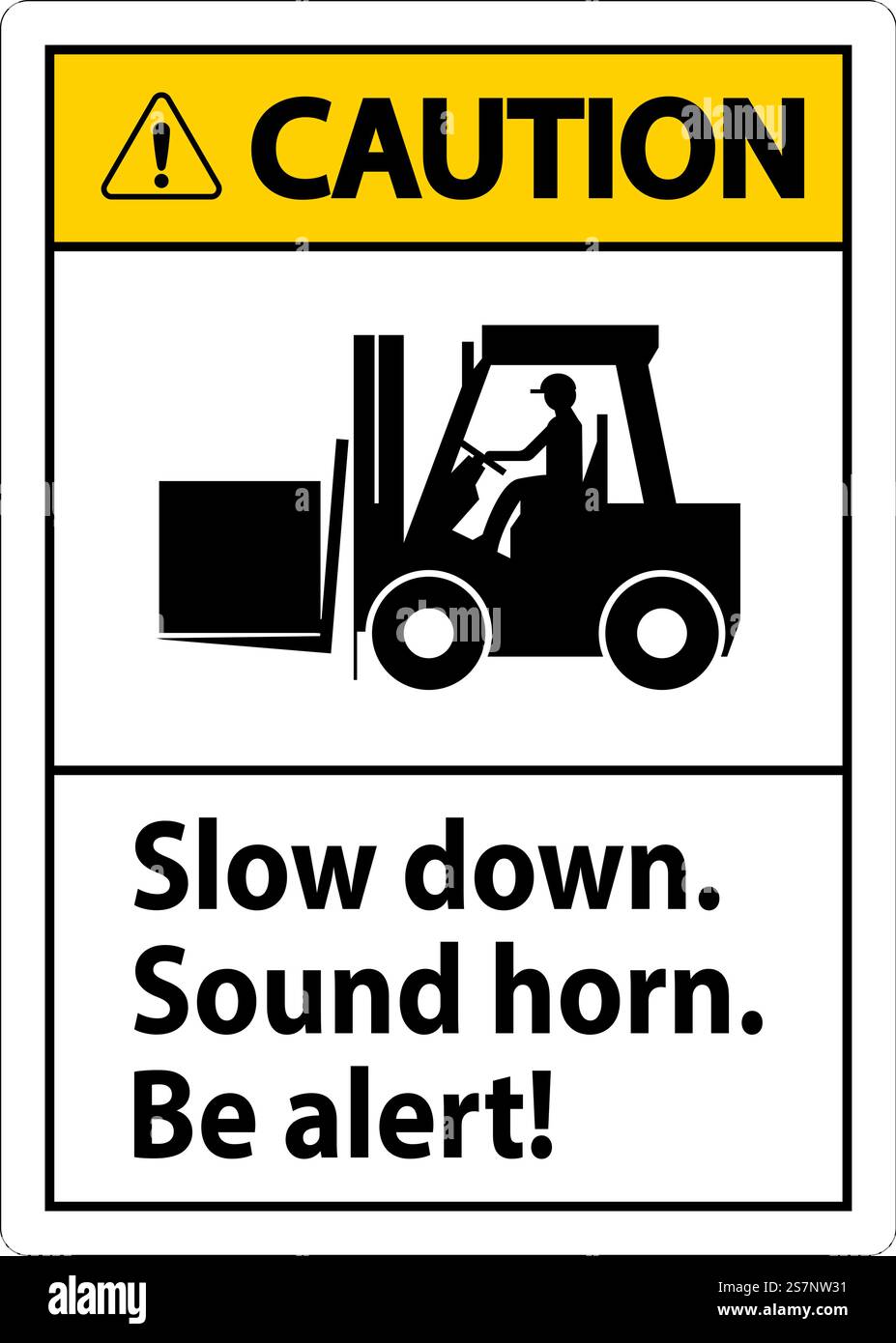 Warnschild Verlangsamung Hupe Achtung Stock Vektor