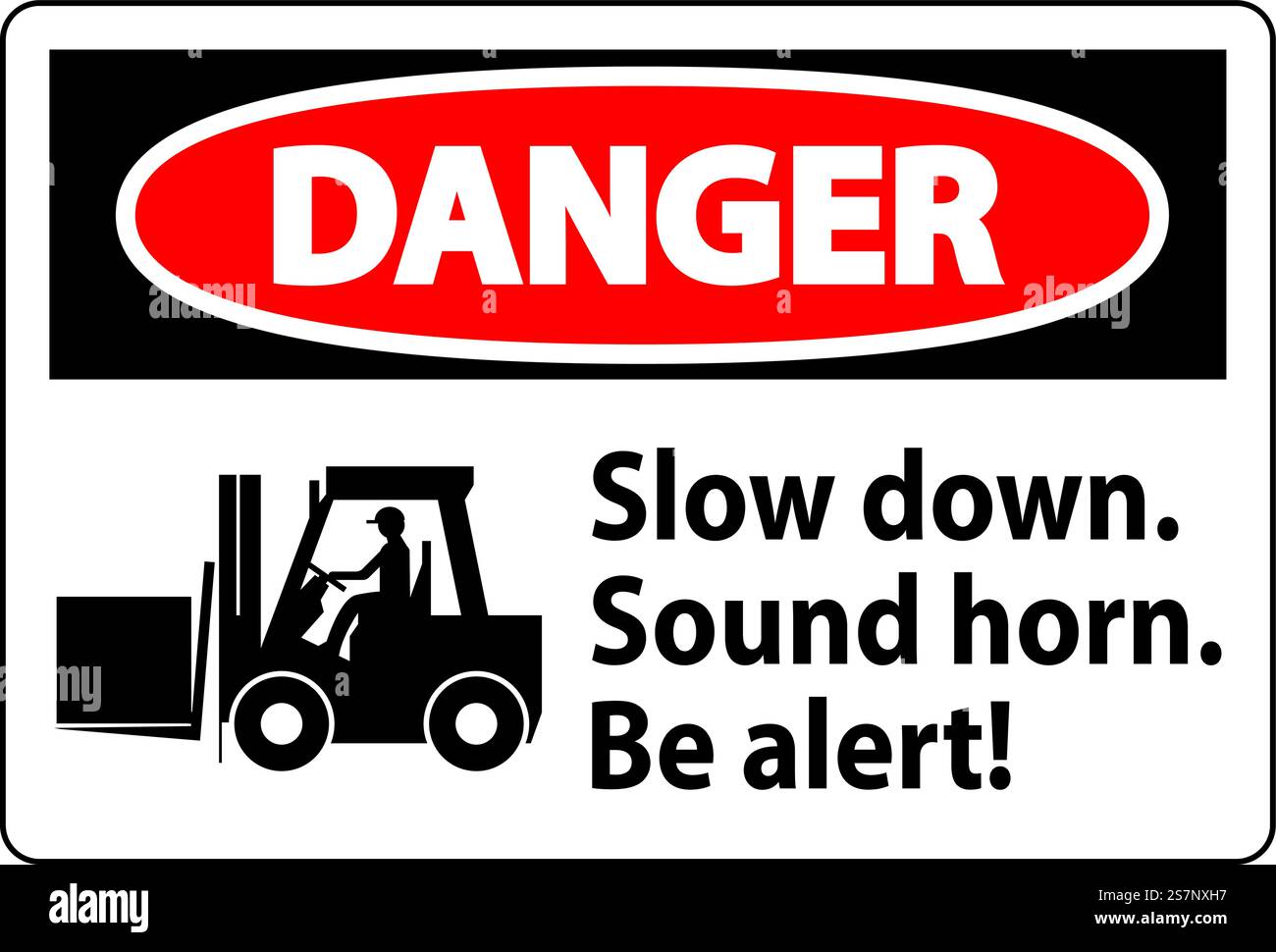 Warnschild Verlangsamung Hupe Hupen Achtung Stock Vektor