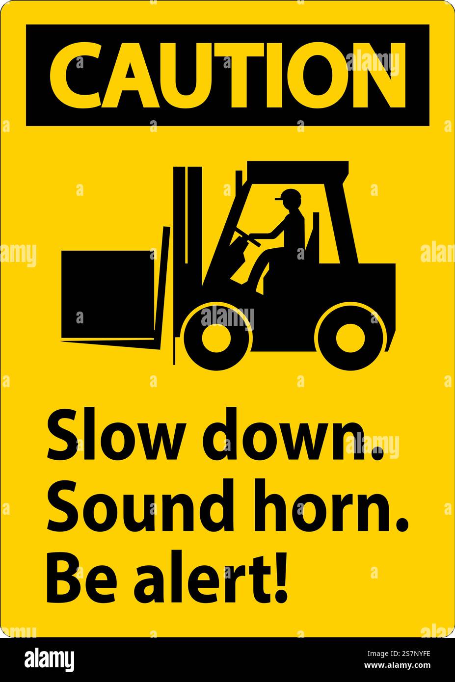 Warnschild Verlangsamung Hupe Achtung Stock Vektor