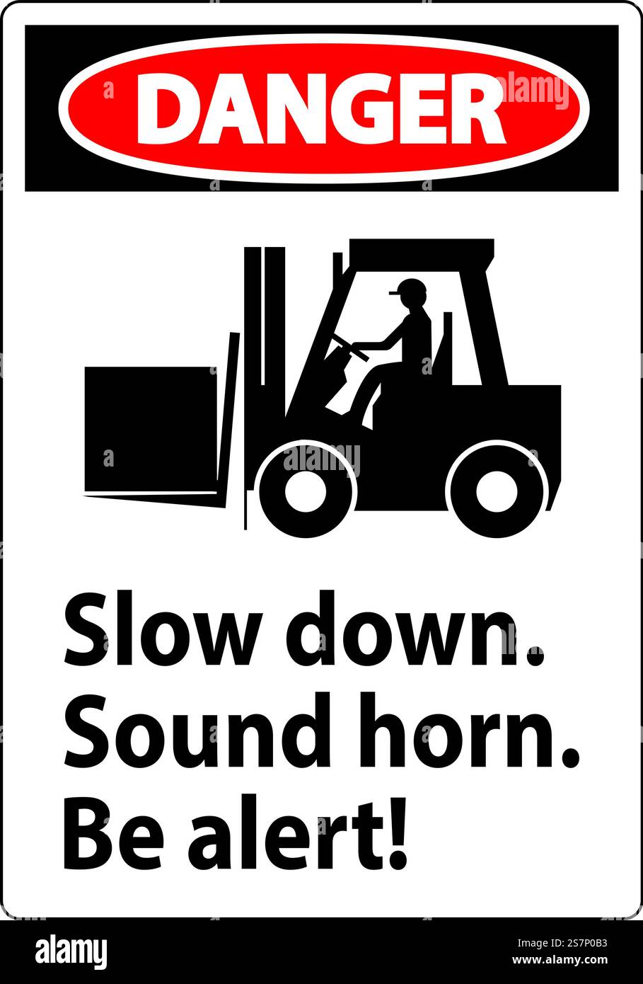 Warnschild Verlangsamung Hupe Hupen Achtung Stock Vektor