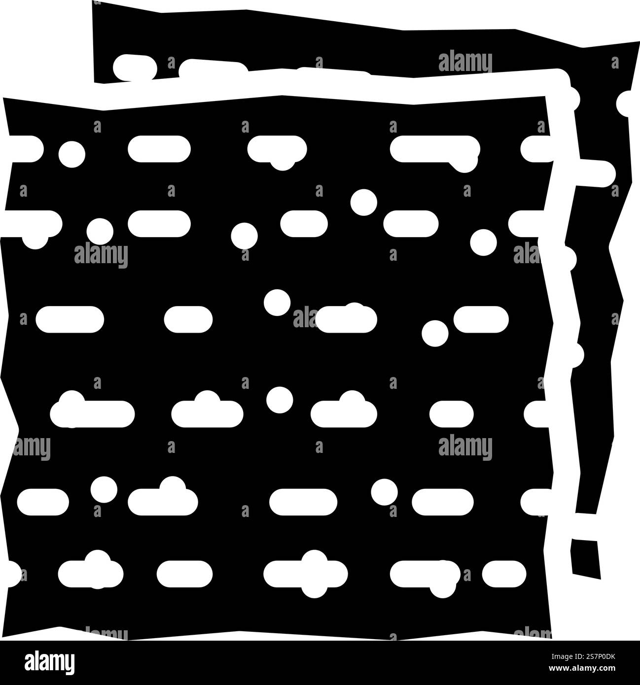 passcha Matzah jüdische Glyphe Icon Vektor. jüdisches passahmazah-Zeichen. Isolierte Symboldarstellung. pessach Matzah jüdische Glyphe Icon Vektor Illustration Stock Vektor