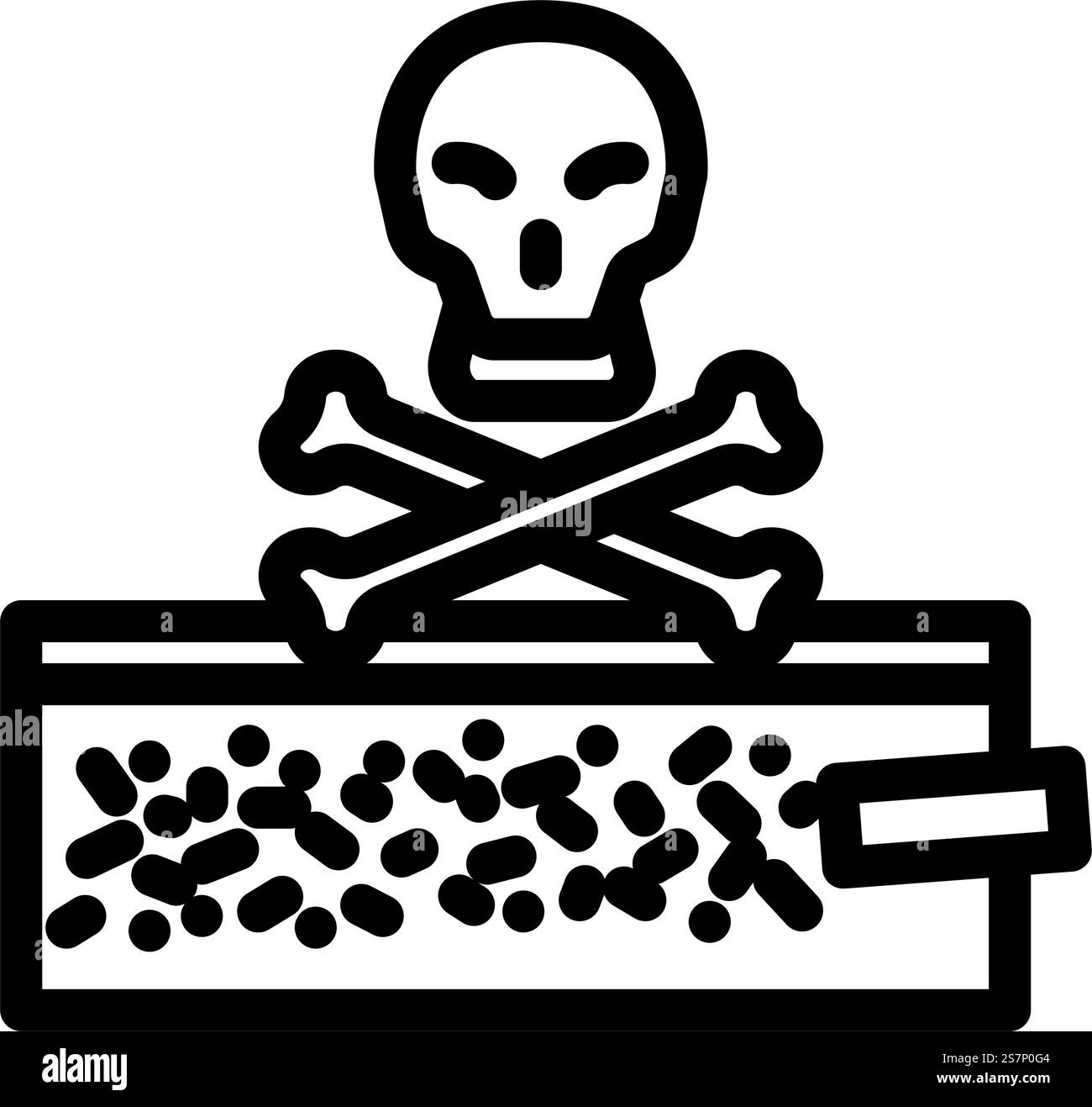 Droge-Nikotin-Tabak-Linie-Symbol-Vektor. Arzneimittelnikotintabak-Zeichen. Schwarze Abbildung des isolierten Kontursymbols. Droge Nikotin Tabak Linie Symbol Vektor Illustration Stock Vektor