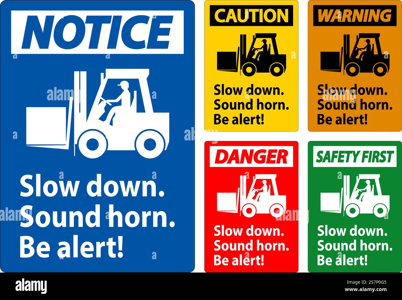 Warnschild Verlangsamung Hupe Hupen Achtung Stock Vektor