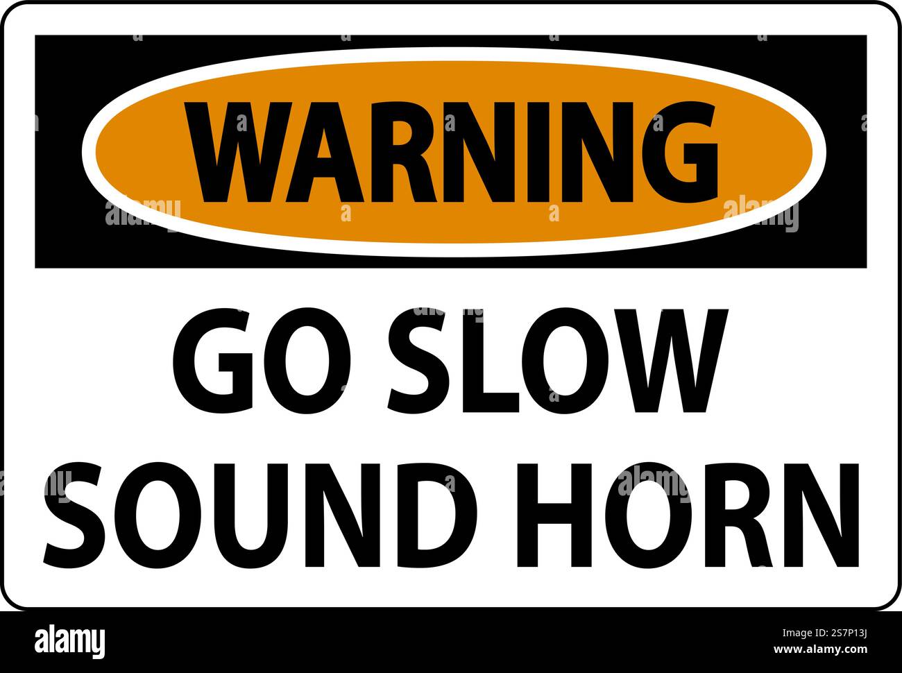 Warnschild, Hupenschild Für Langsame Fahrt Stock Vektor