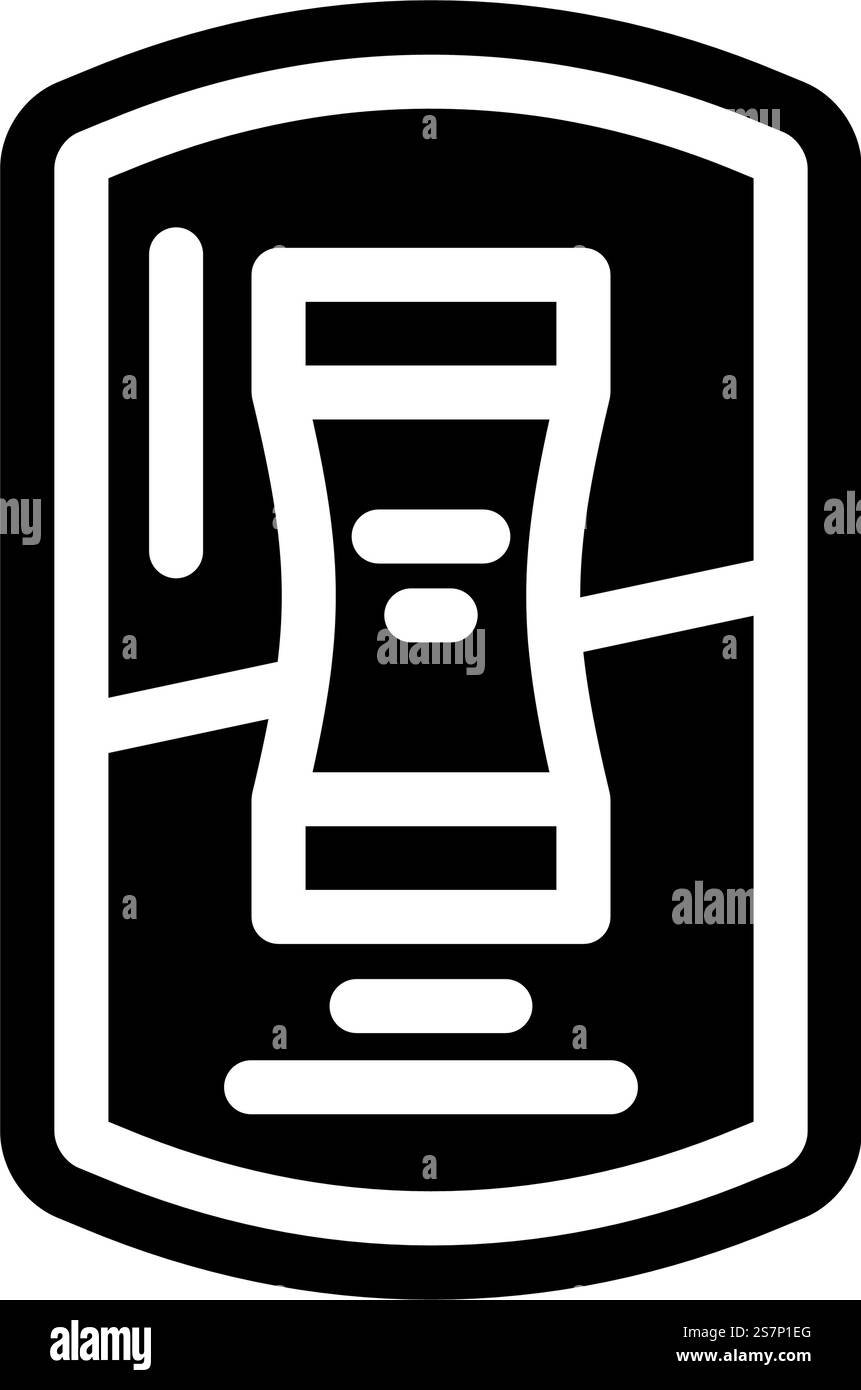 Snus Nikotin Beutel Glyphe Symbol Vektor. Snus-Nikotin-Beutelzeichen. Isolierte Symboldarstellung. Snus Nikotin Beutel Glyphe Symbol Vektor Illustration Stock Vektor