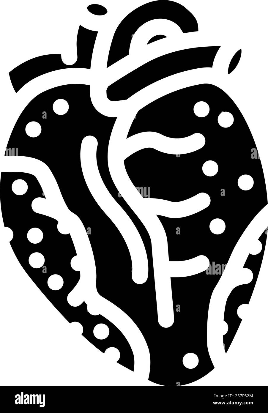 Krebs-Nikotin-Glyphe-Symbol-Vektor. Krebsnikotinzeichen. Isolierte Symboldarstellung. Krebs-Nikotin-Glyphe-Symbol-Vektor-Illustration Stock Vektor