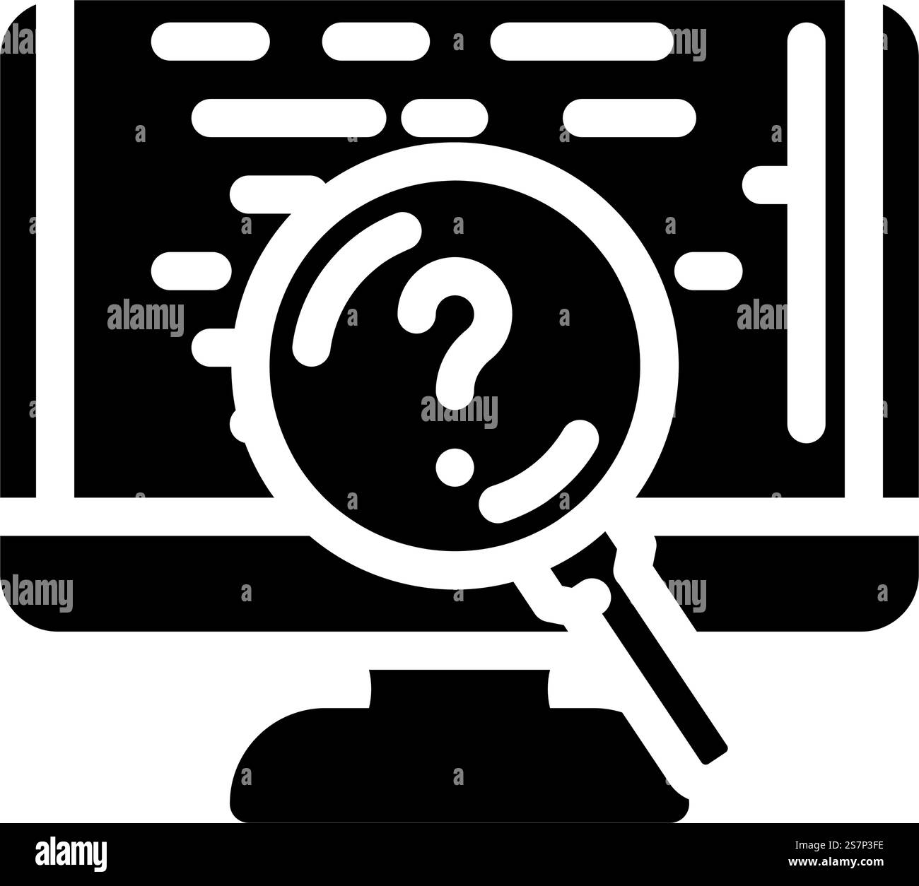 Code Review Software Glyph-Symbolvektor. Code-Review-Software-Signatur. Isolierte Symboldarstellung. Illustration des Symbols der Code-Review-Software für Glyphen Stock Vektor