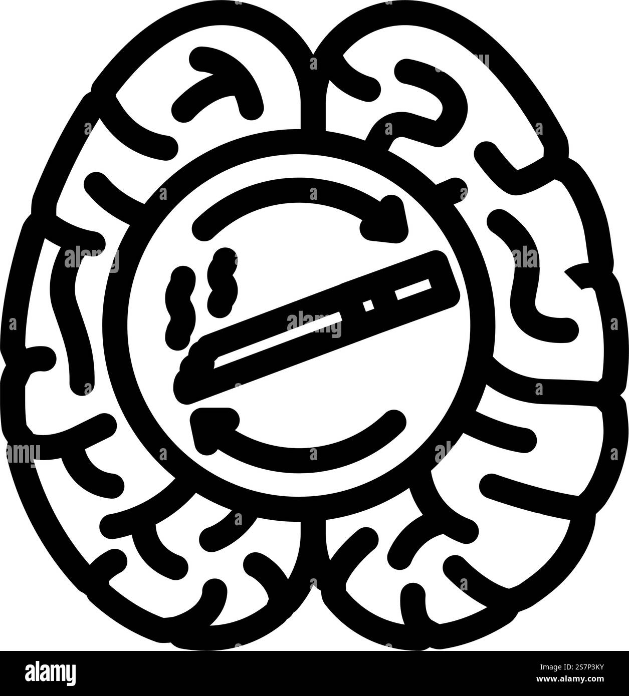 Suchtnikotin Tabaklinie Icon Vektor. Suchtnikotintabak-Zeichen. Schwarze Abbildung des isolierten Kontursymbols. Sucht Nikotin Tabaklinie Symbol Vektor Illustration Stock Vektor