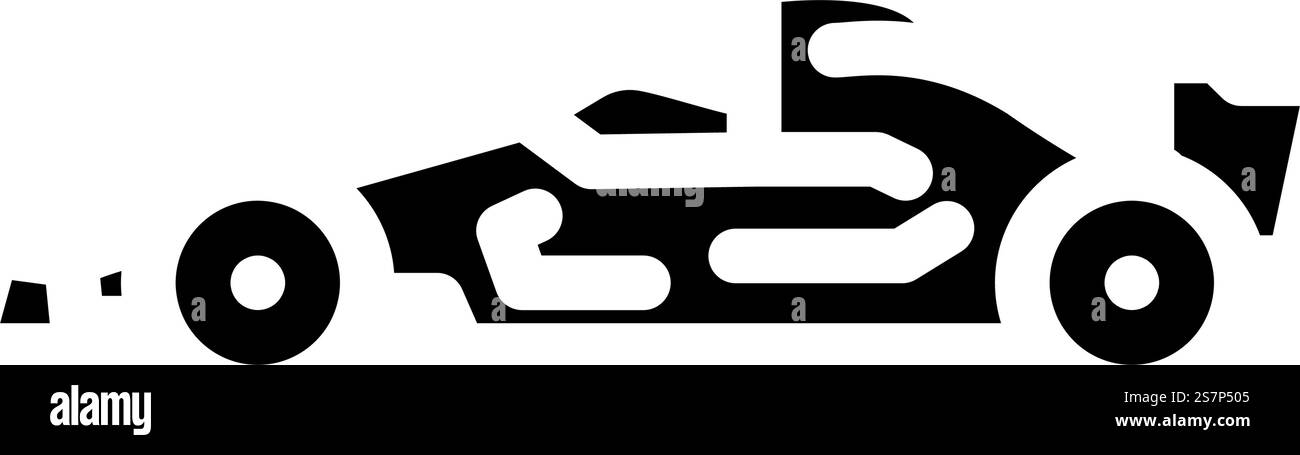 Sport Rennwagen Auto Auto Glyph Symbol Vektor. Auto-Schild für Sportwagen. Isolierte Symboldarstellung. Sport Rennwagen Auto Auto Glyphe Symbol Vektor Illustration Stock Vektor