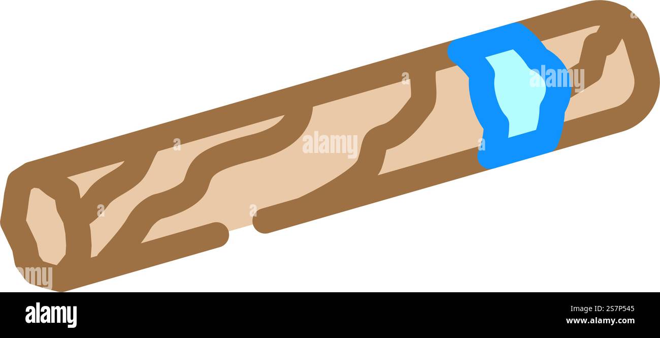 Zigarre Nikotin Tabak Farbe Symbol Vektor. Zigarrennikotintabak-Zeichen. Isolierte Symboldarstellung. Zigarre Nikotin Tabak Farbe Symbol Vektor Illustration Stock Vektor