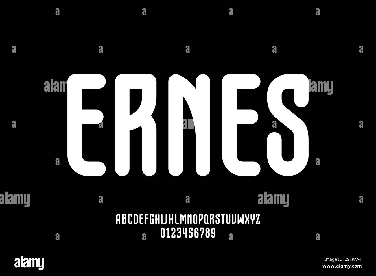 Der Schriftvektor wird in Fettschrift angezeigt. Modernes, typografisches Illustrationsdesign Stock Vektor