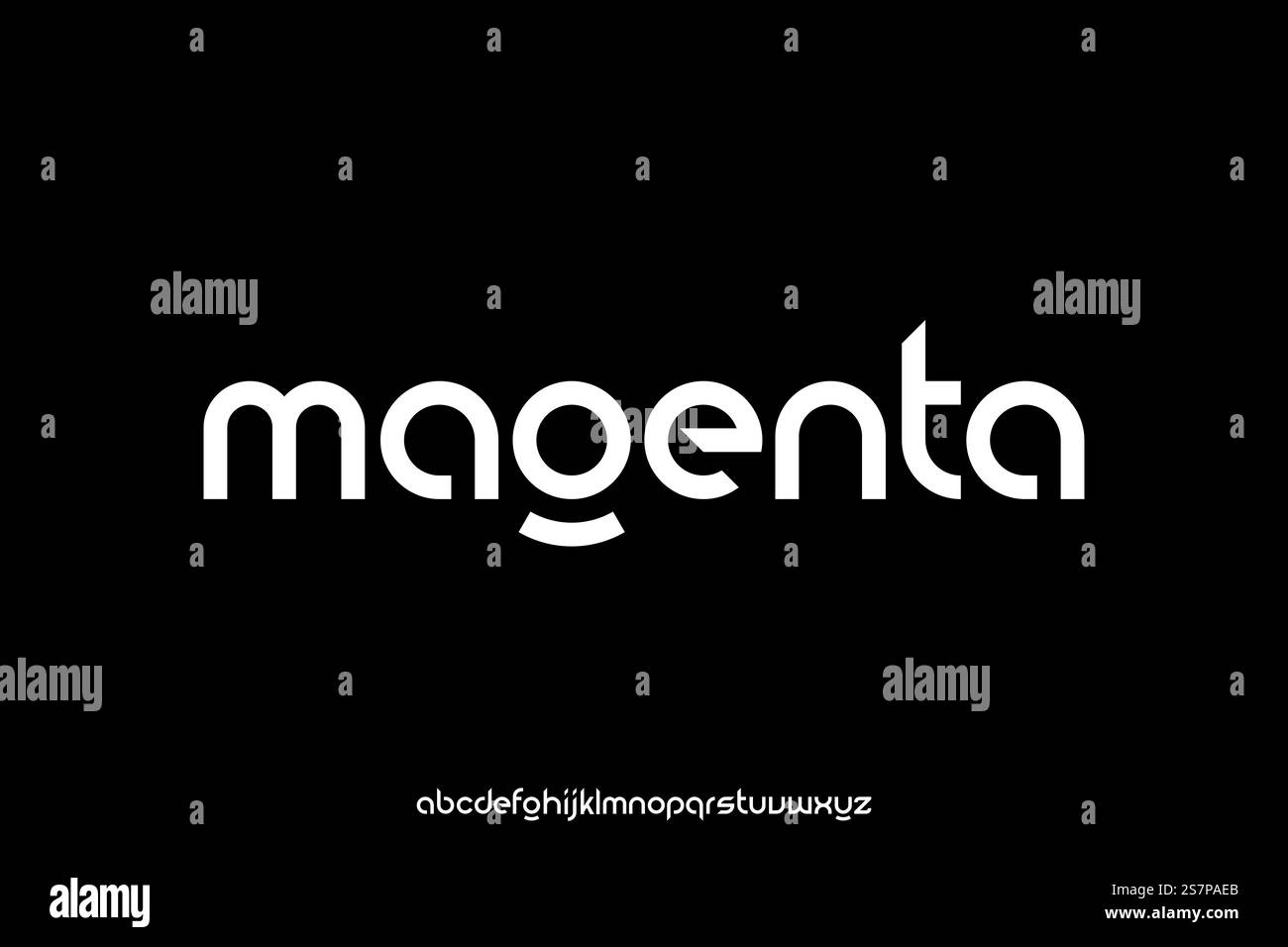 Einzigartiger, moderner Schriftartvektor Stock Vektor