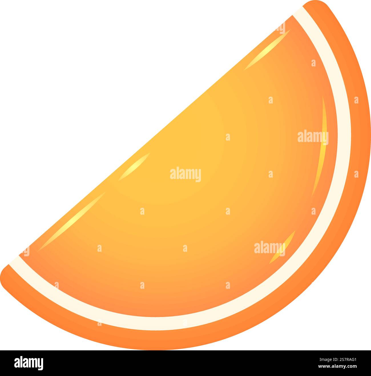 Orangenscheiben-Marmelade. Süße Süßigkeiten Cartoon-Symbol isoliert auf weißem Hintergrund. Orangenscheiben-Marmelade. Süße Bonbons-Zeichentricksymbol Stock Vektor