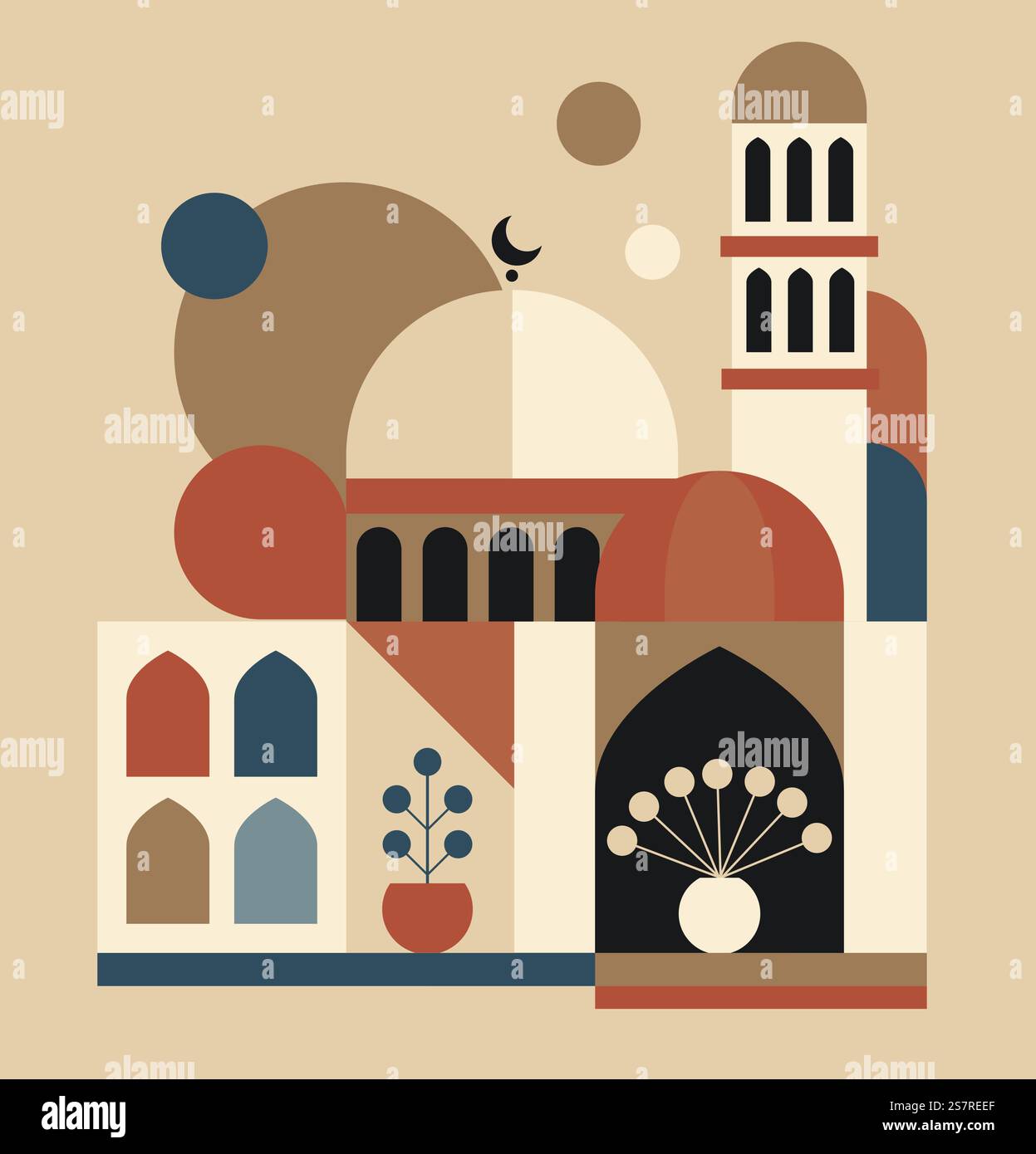 Ramadan Kareem abstrakter Illustrationsvektor Stock Vektor