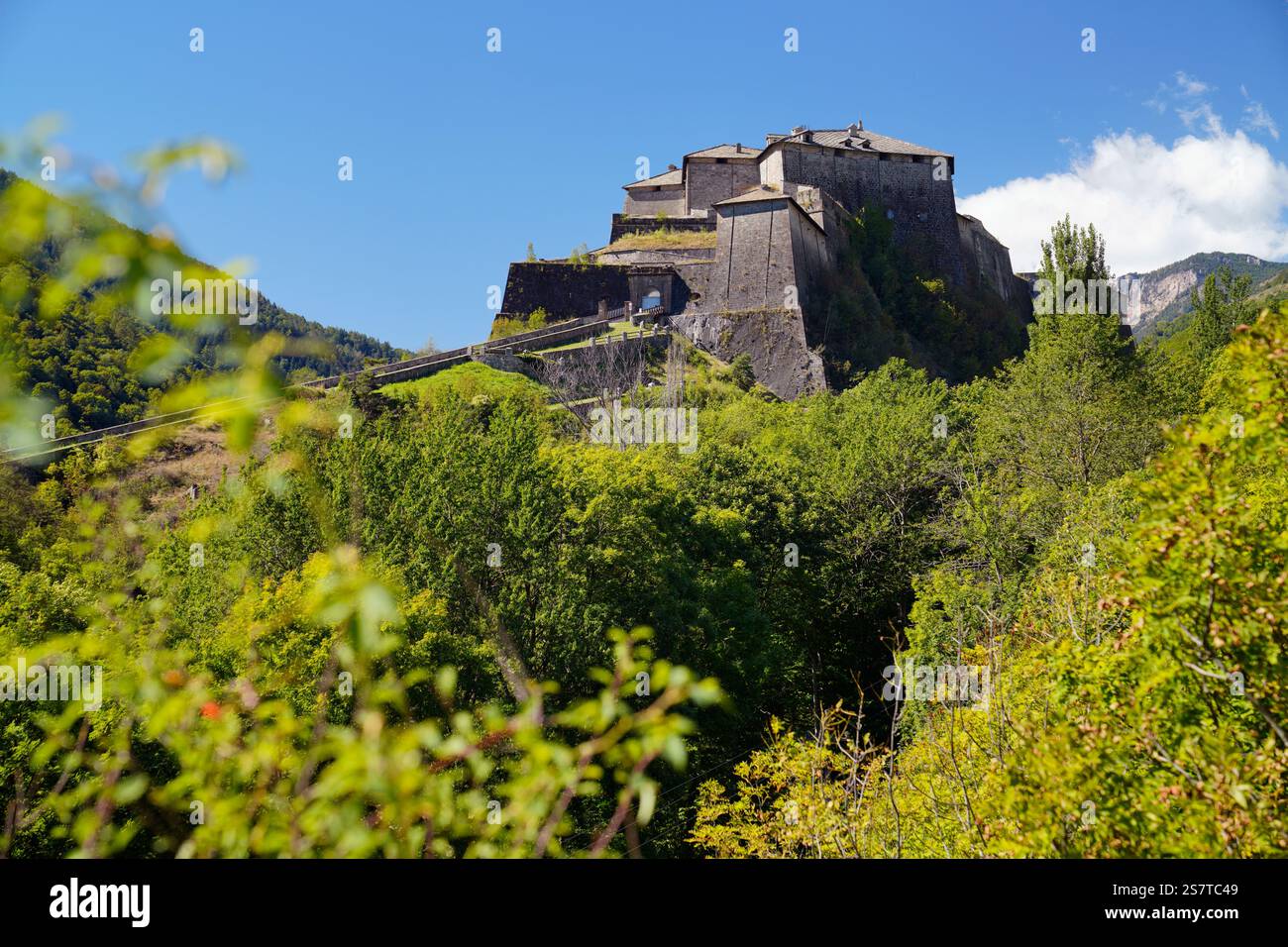 Europas größte Festung, Fenestrelle Festung, Fortezza di Fenestrelle, Forte di Fenestrelle, San Carlo, Tre Denti, Delle Valli Stockfoto