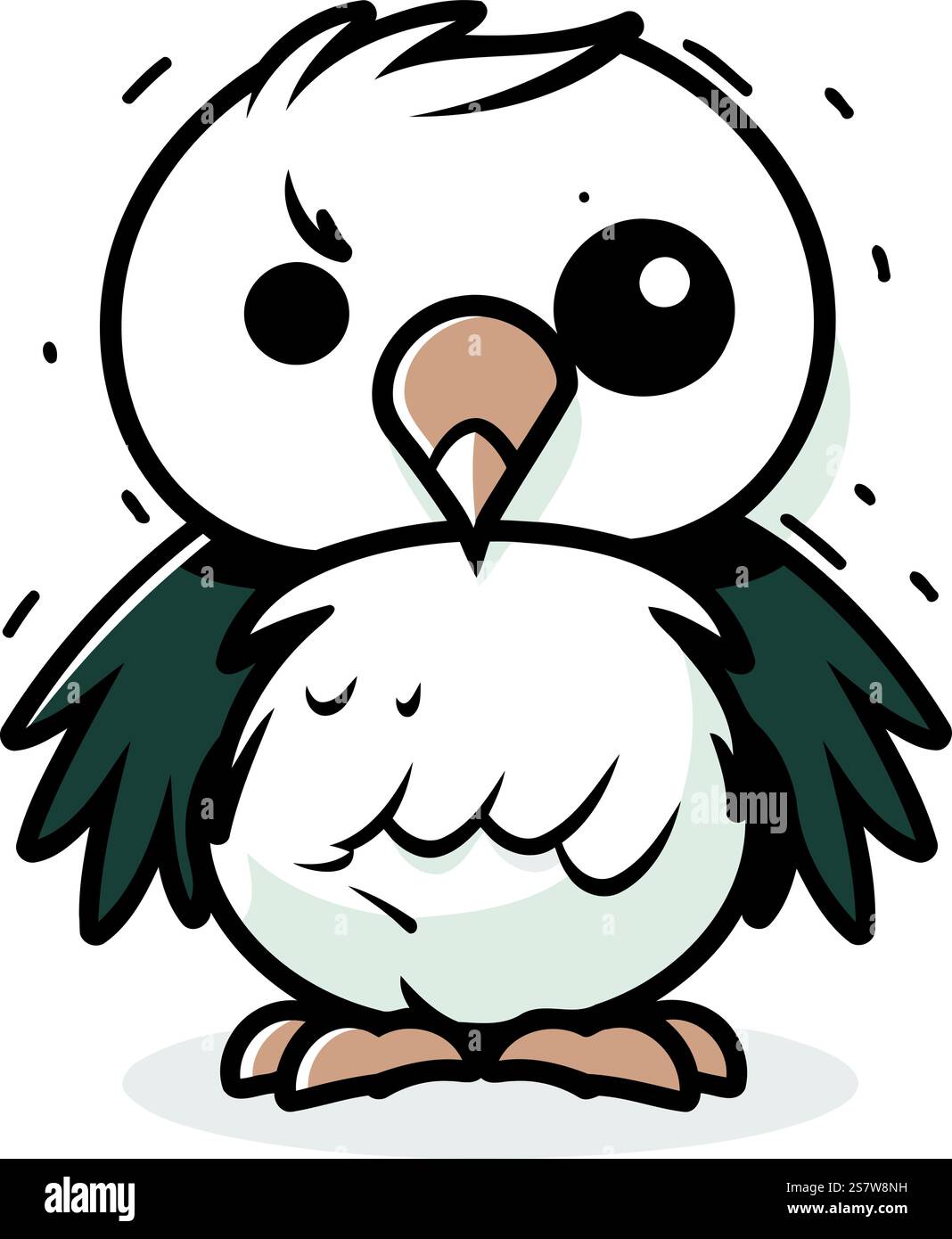 Pinguin Vogel Cartoon Vektor Icon Illustration Stock Vektor