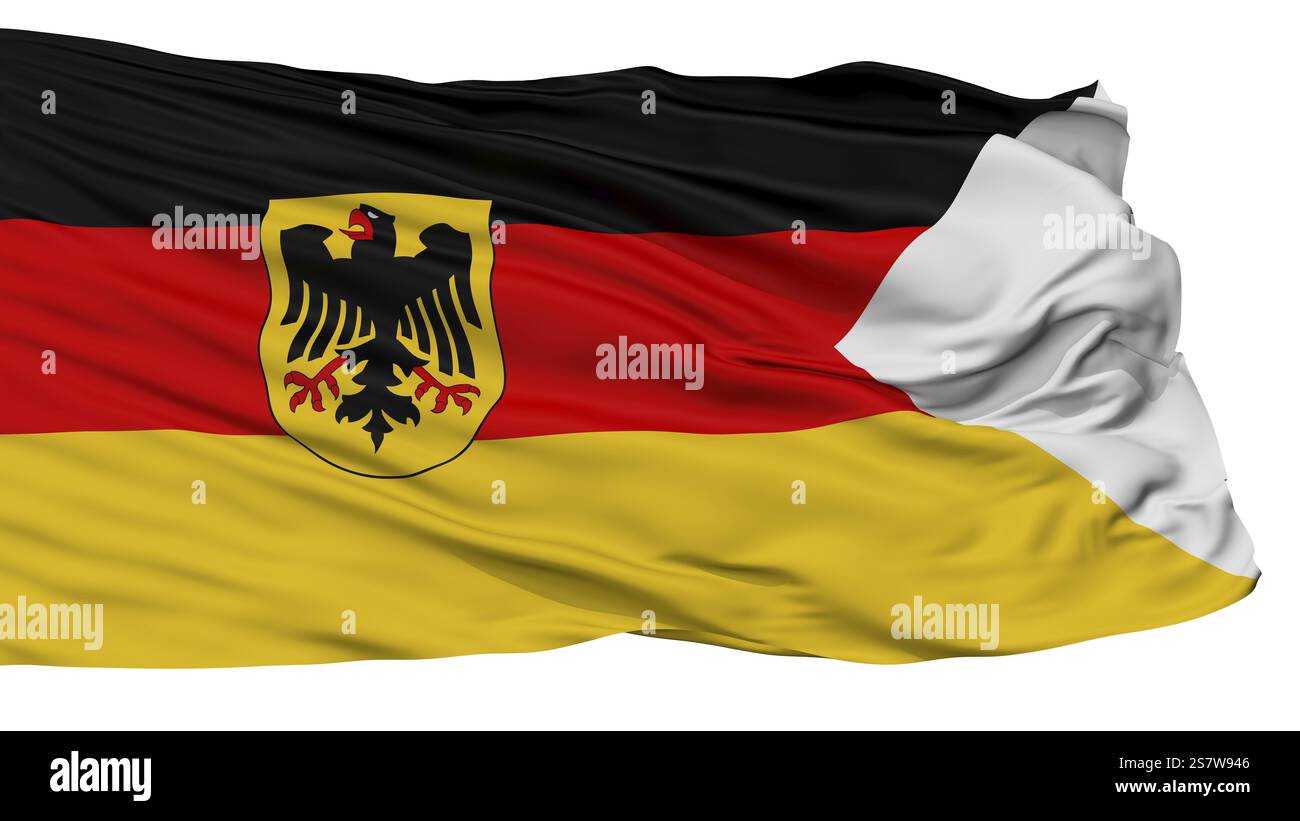 Die Flagge Der Deutschen Marine, Isoliert Auf Weißem Hintergrund Stockfoto