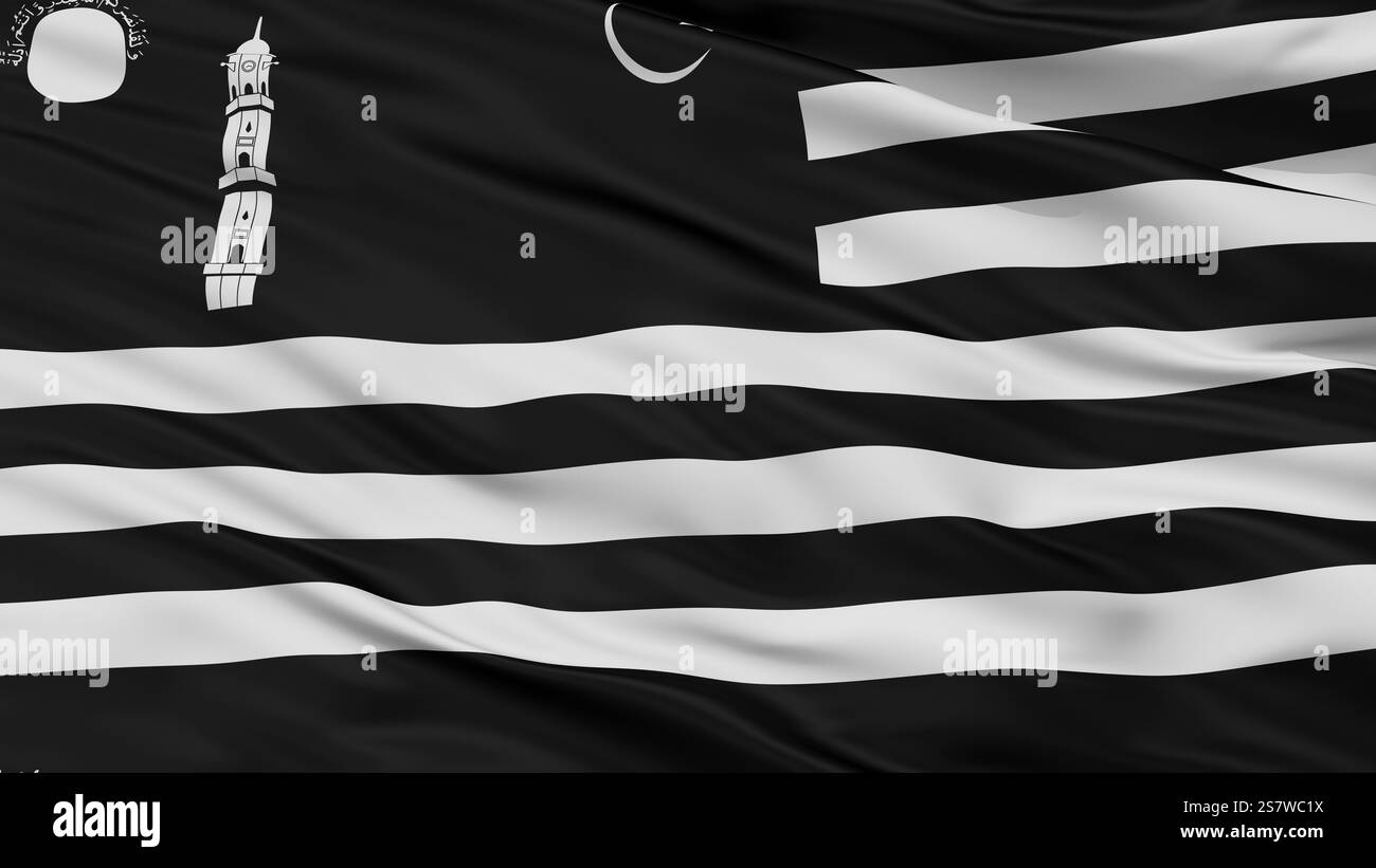 Khuddam Ul Ahmadiyya Flag, Nahansicht Stockfoto