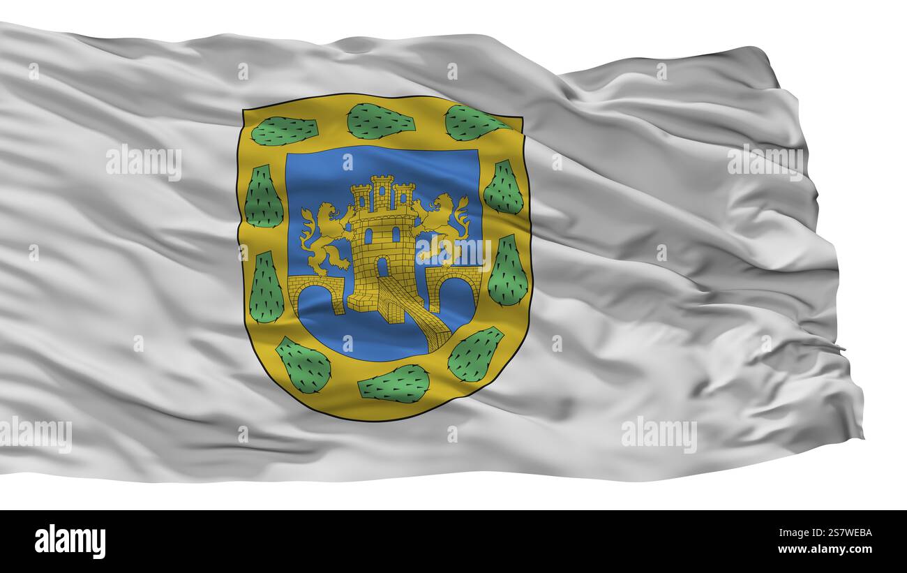 Mexikanischen Federal District City Flagge, Land Mexiko, isoliert auf weißem Hintergrund Stockfoto