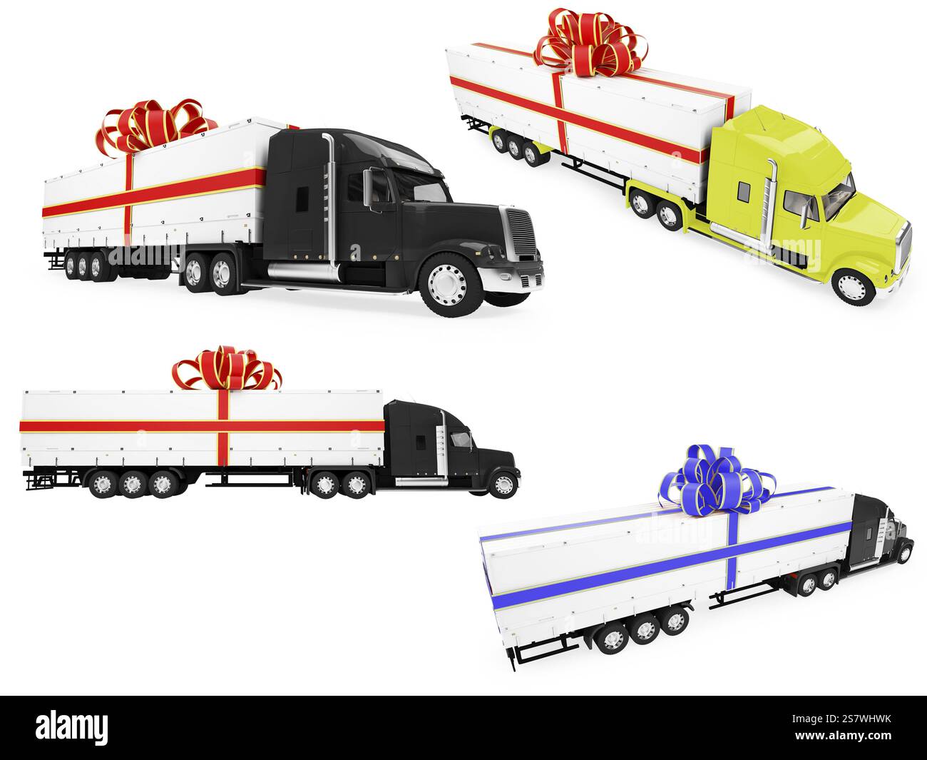Isolierte Sammlung von Überraschung LKW Stockfoto