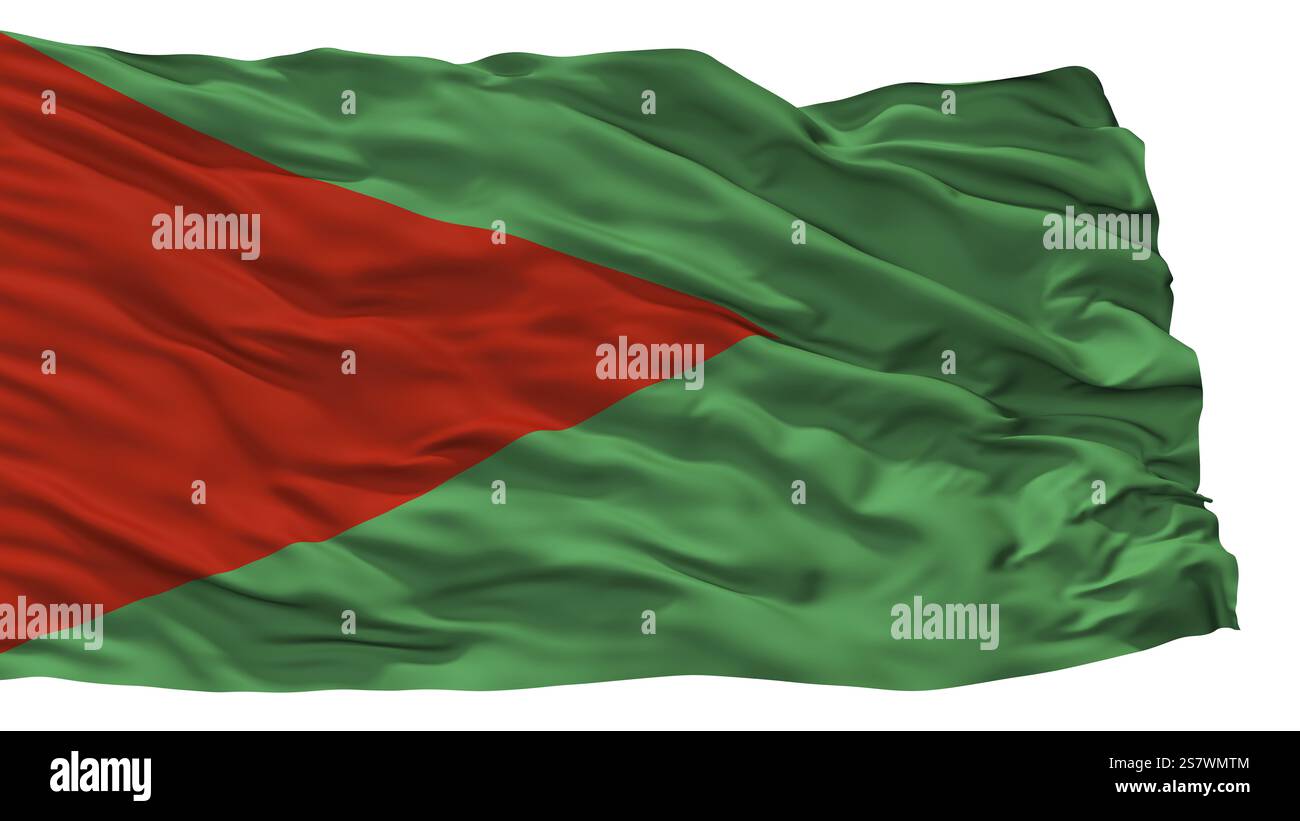 El Alto Stadt Flagge, Land Bolivien, isoliert auf weißem Hintergrund Stockfoto