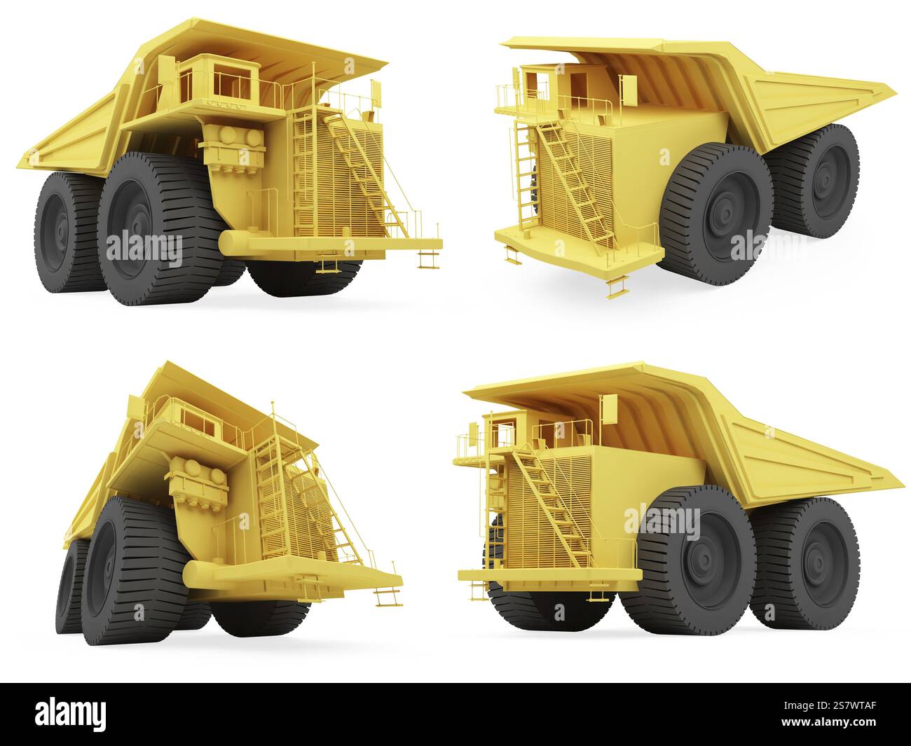 Isolierte Sammlung von LKW Stockfoto