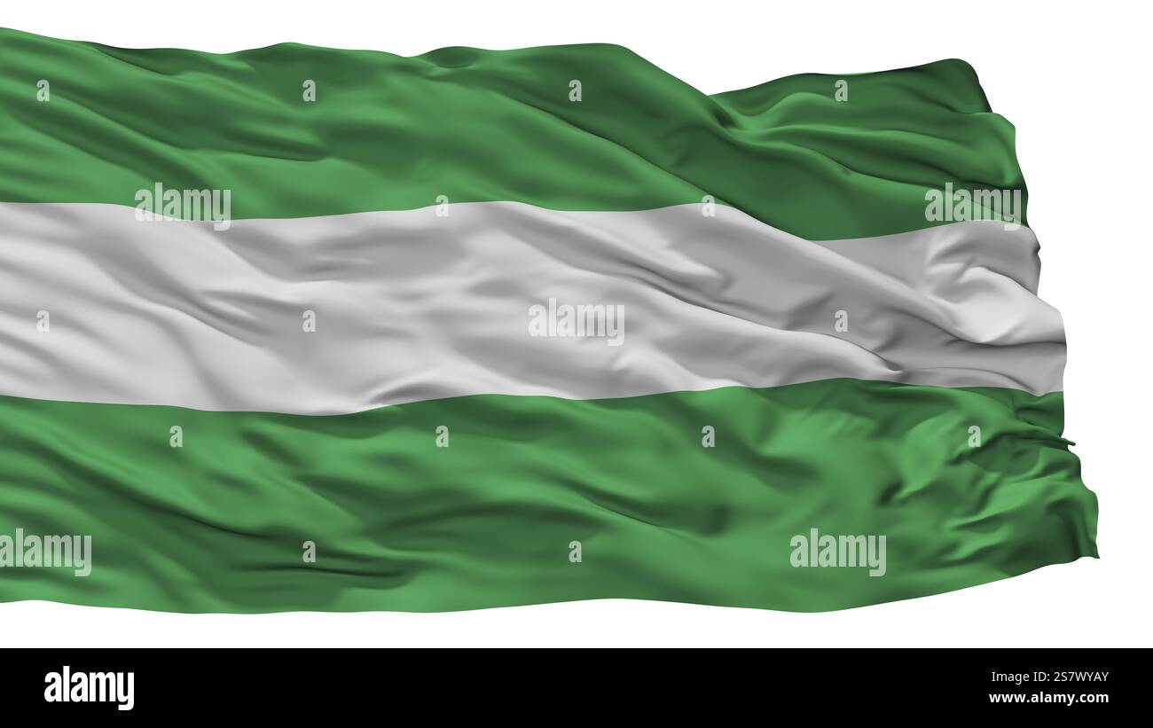 Santa Cruz City Flagge, Land Bolivien, isoliert auf weißem Hintergrund Stockfoto