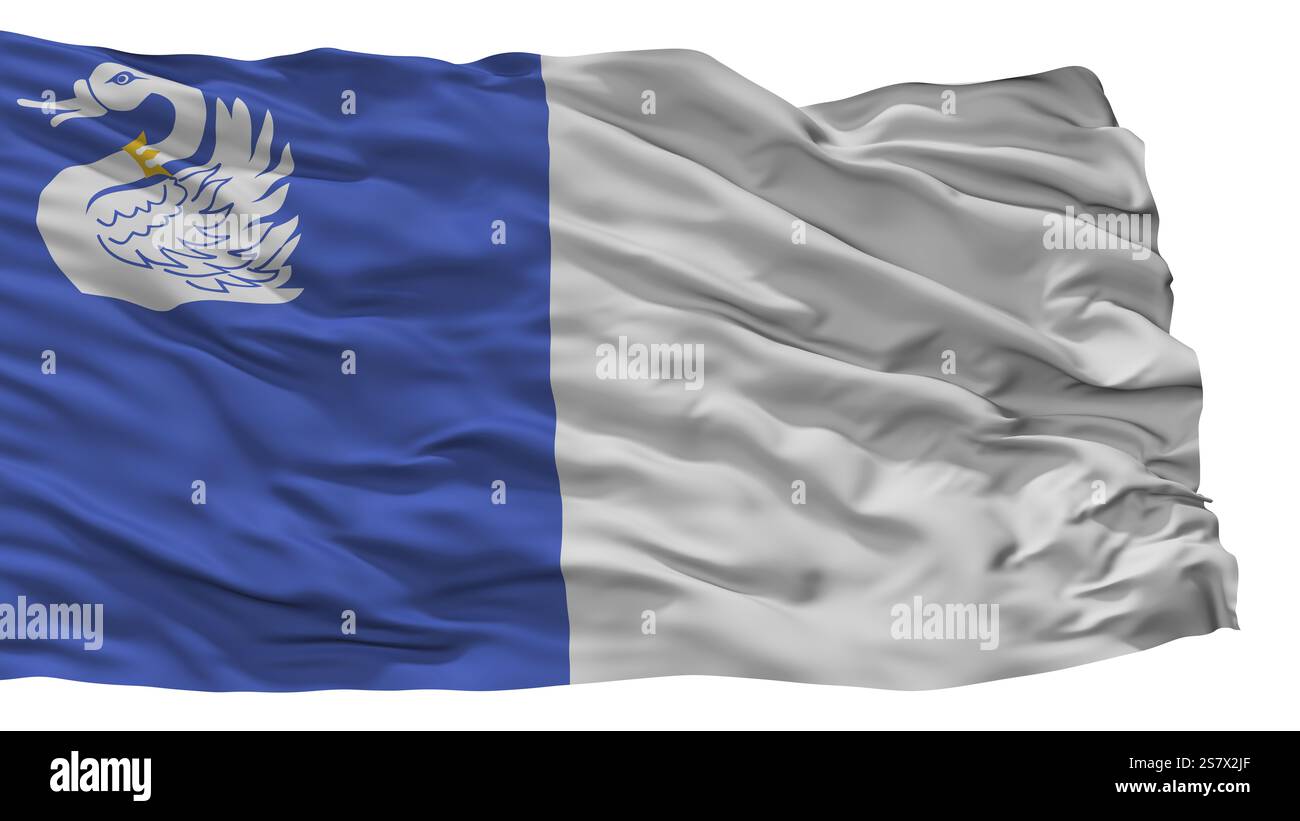 Tongeren Stadt Flagge, Land Belgien, isoliert auf weißem Hintergrund Stockfoto