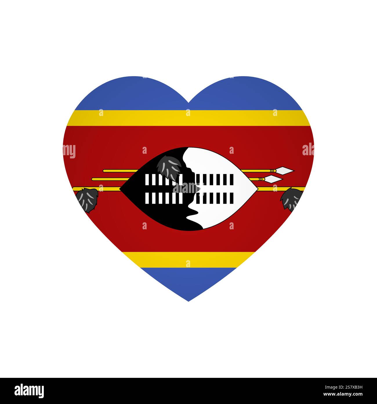 Eswatini-Flagge - rechteckige bunte Flagge, die eine kulturelle Identität und ein kulturelles Erbe des Landes darstellt. Das Wesen des nationalen Stolzes und der Einheit. Angehängt von Th Stock Vektor