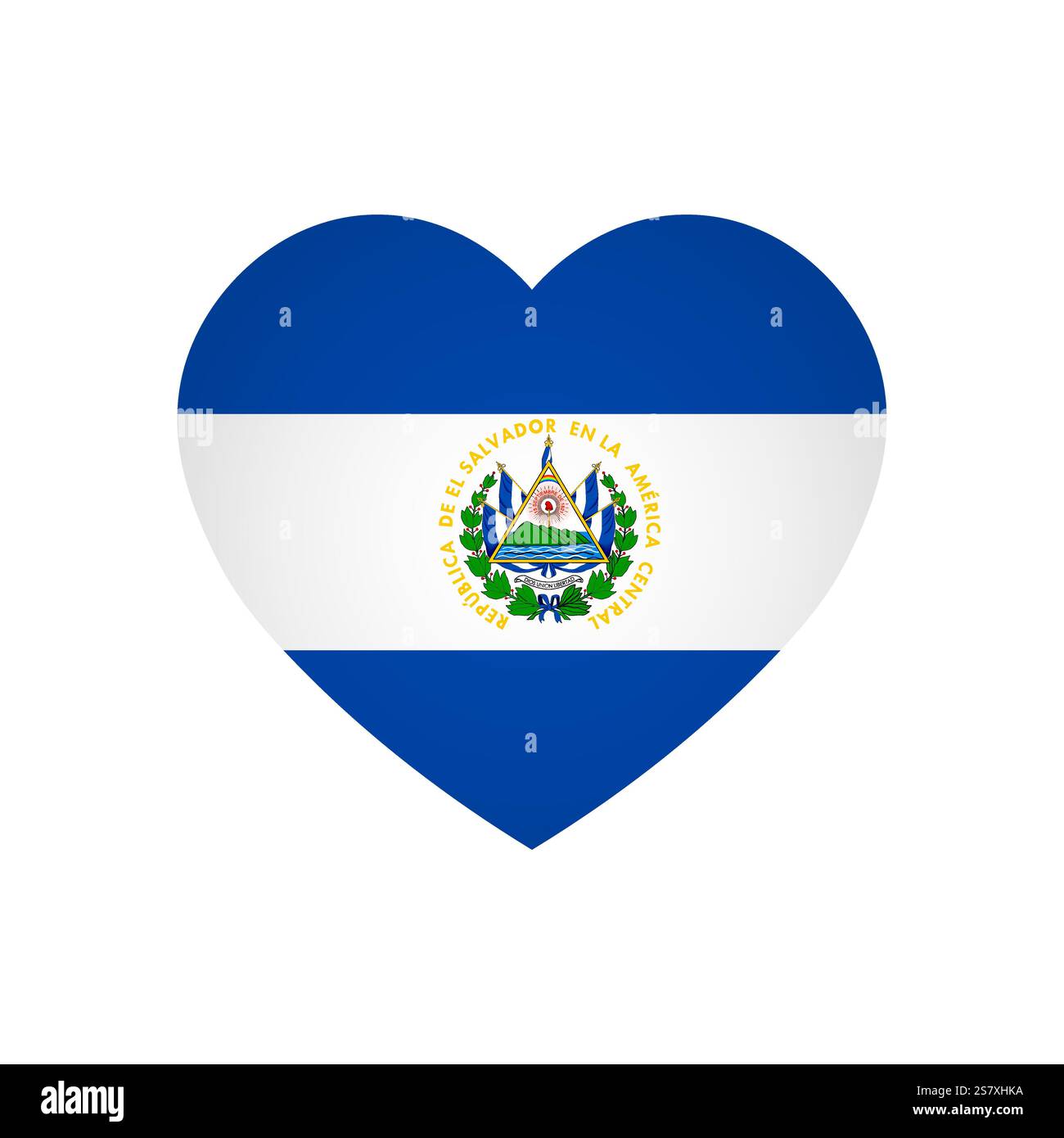 El Salvador Flagge - rechteckige bunte Flagge, die eine kulturelle Identität und ein kulturelles Erbe des Landes darstellt. Das Wesen des nationalen Stolzes und der Einheit. Angehängt von Stock Vektor