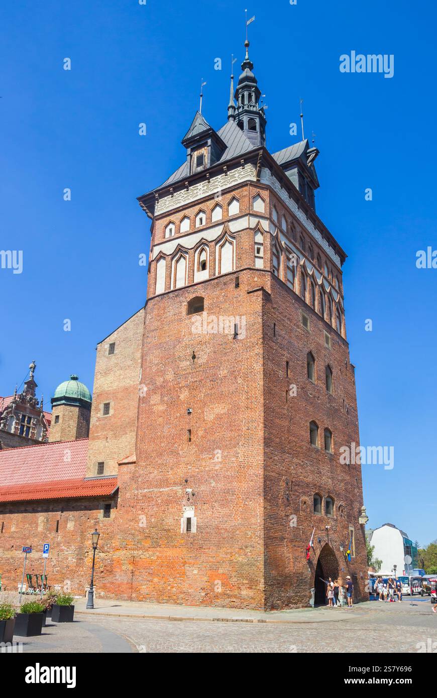 Historischer goldener Torturm in Danzig, Polen Stockfoto