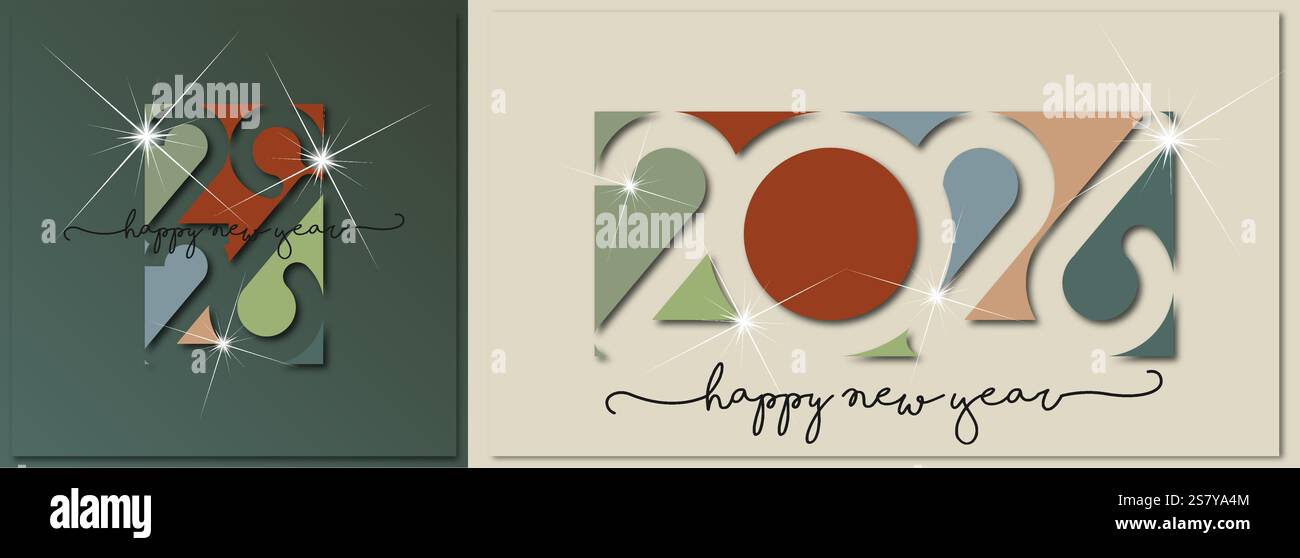 2026 - Happy New Year 2026 Stock Vektor