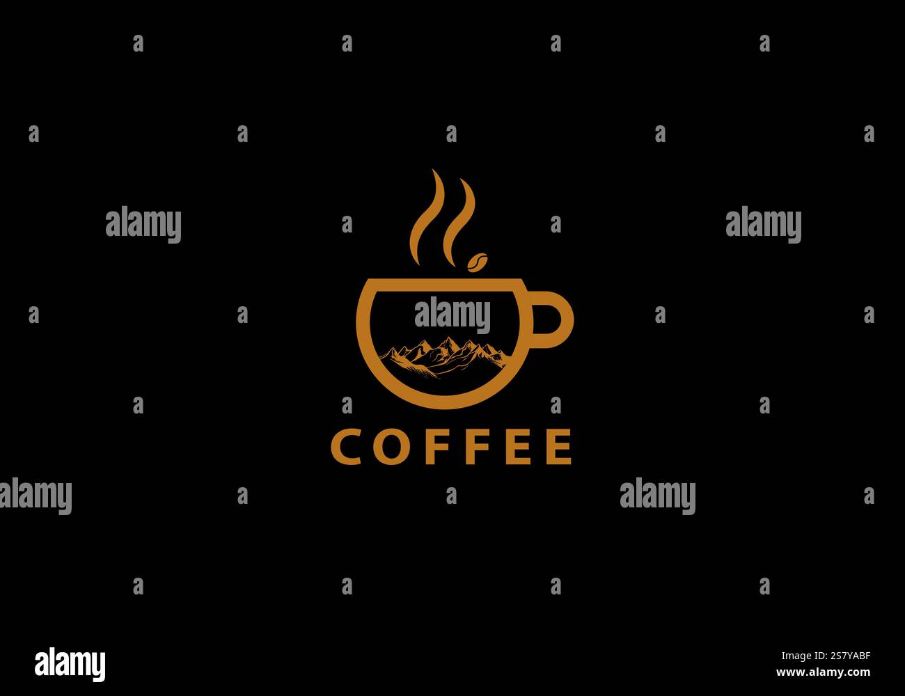 Coffee Logo Design Professional & Classic Stock Vektor