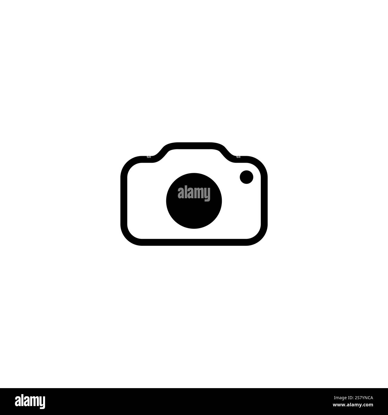 Kamerasymbol flache Abbildung weißer Hintergrund Stock Vektor