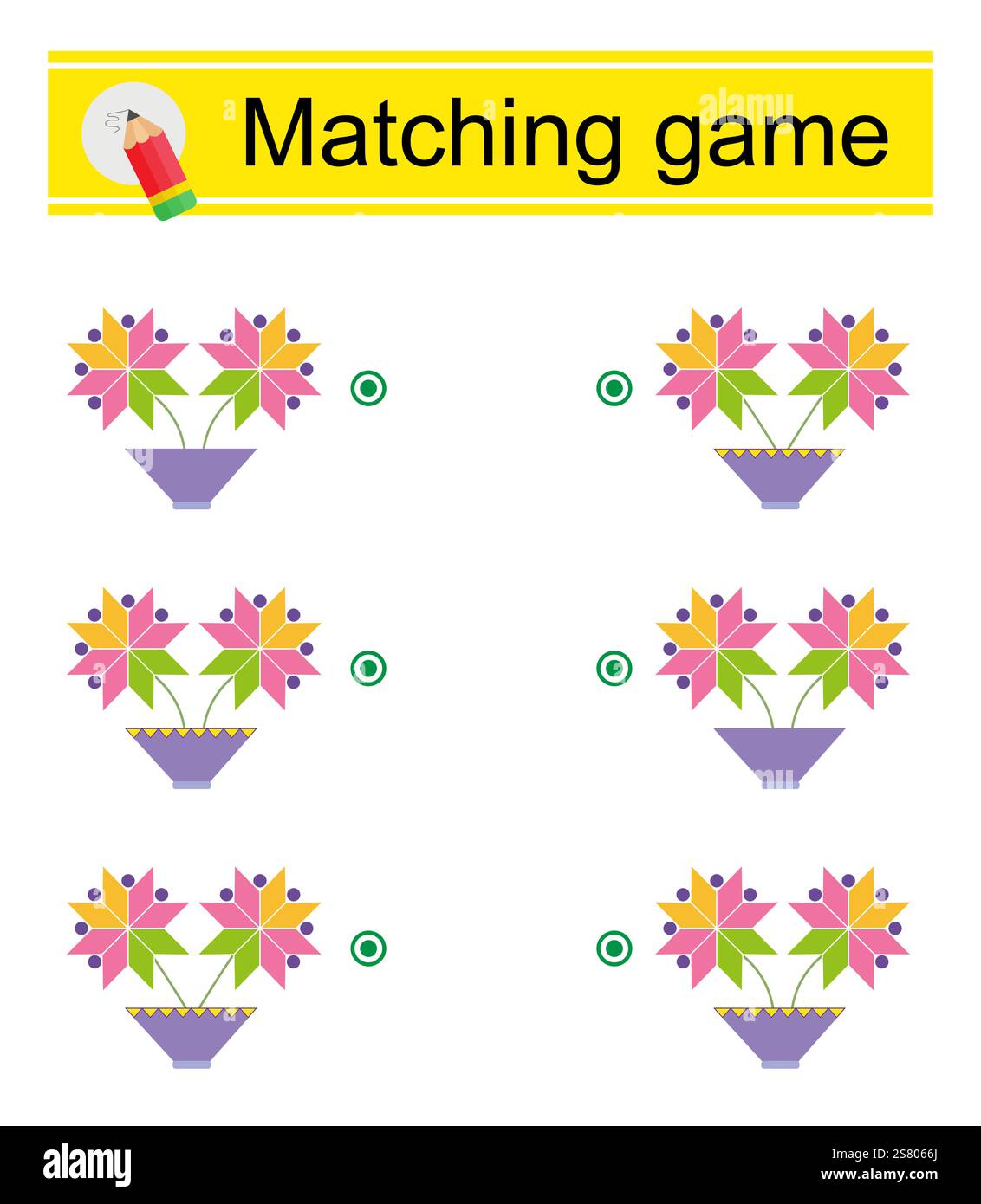 Passendes Spiel für Kinder. Stock Vektor