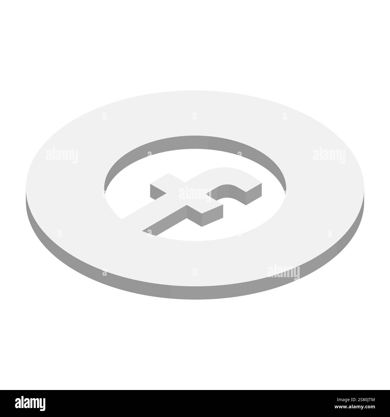 Symbol der Facebook-App für soziale Medien. Abbildung des isometrischen 3D-Vektors. Stock Vektor