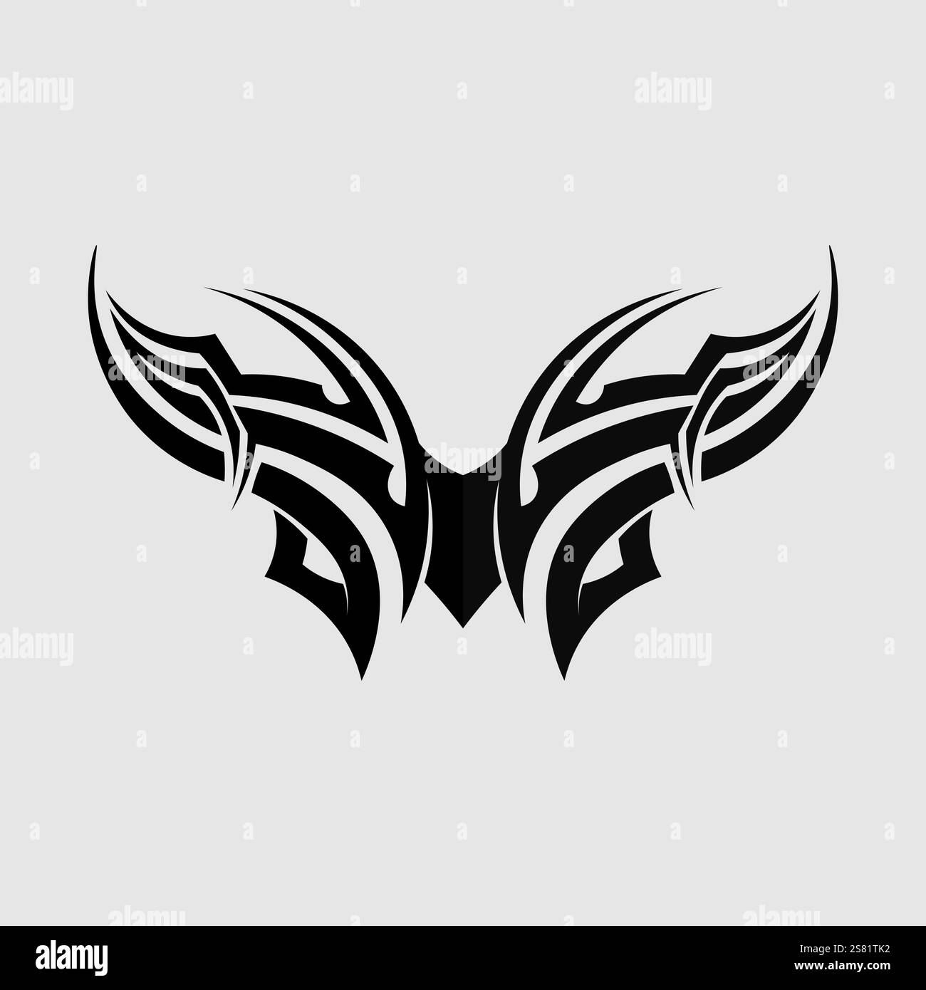 Tribal Tattoo Vektor-Logo-Symbol und Zeichen Tribal Culture Vintage Stock Vektor