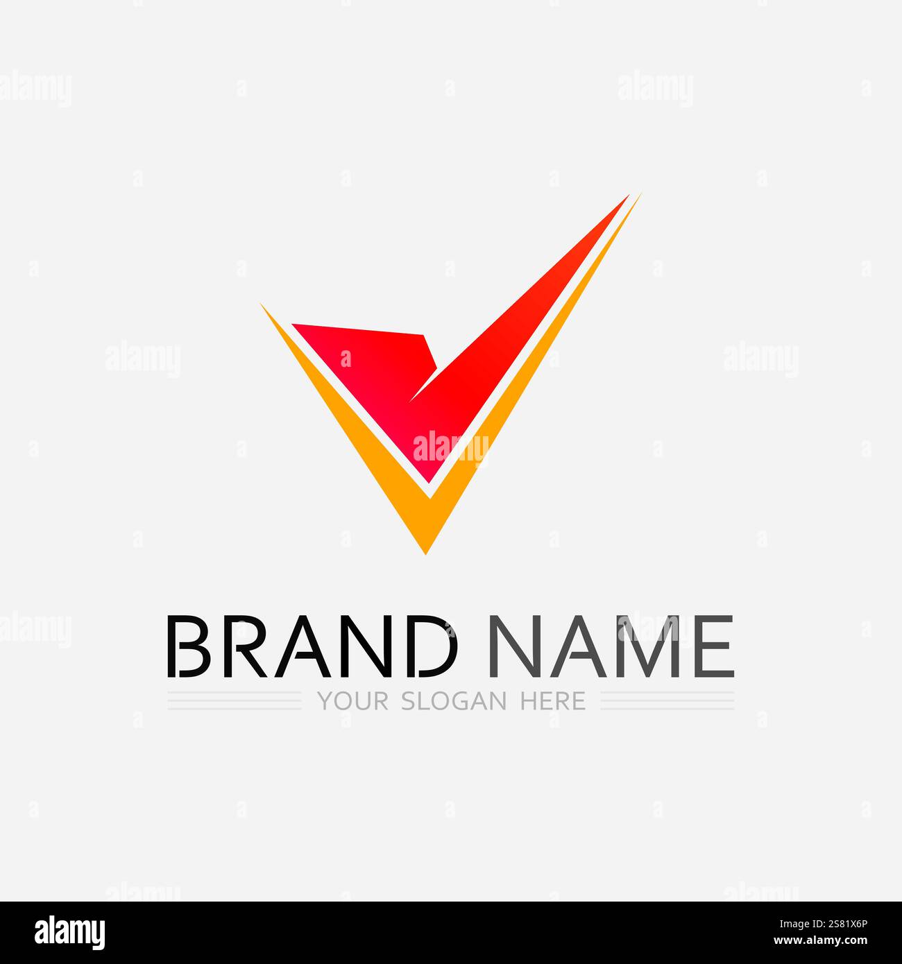 Vektorgrafik mit Geschäftssymbol und Logo Stock Vektor