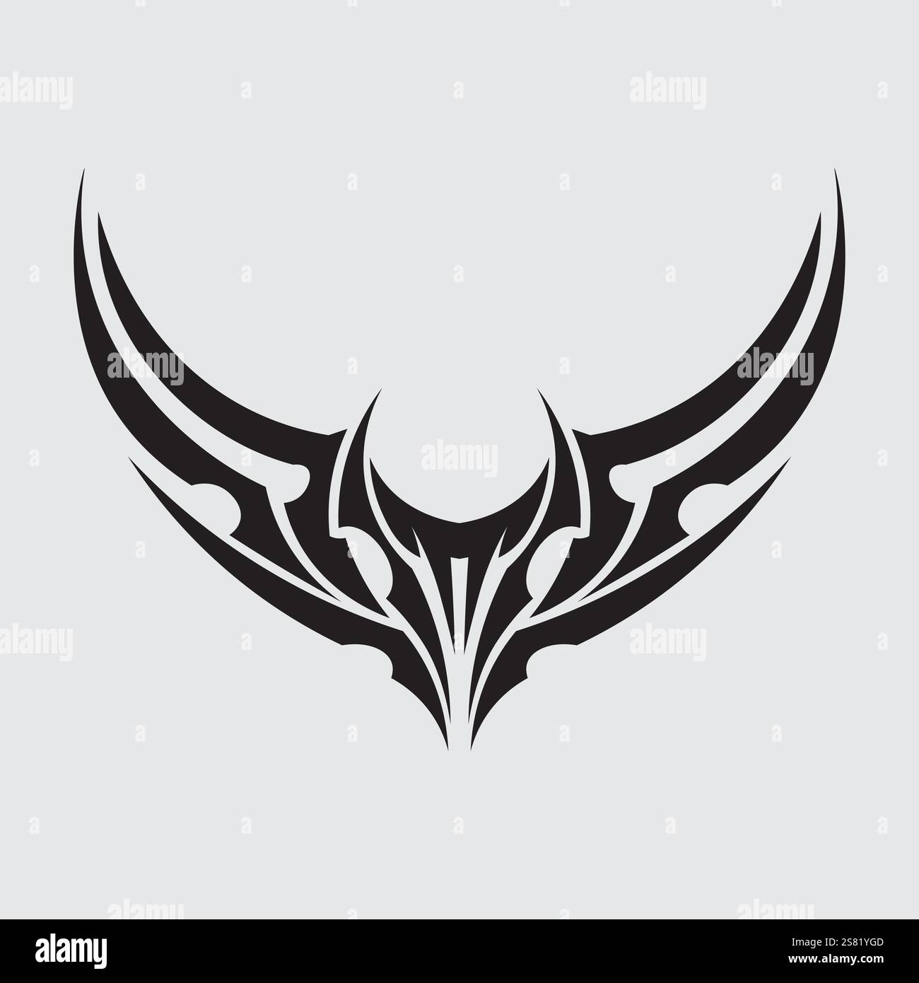 Tribal Tattoo Vektor-Logo-Symbol und Zeichen Tribal Culture Vintage Stock Vektor