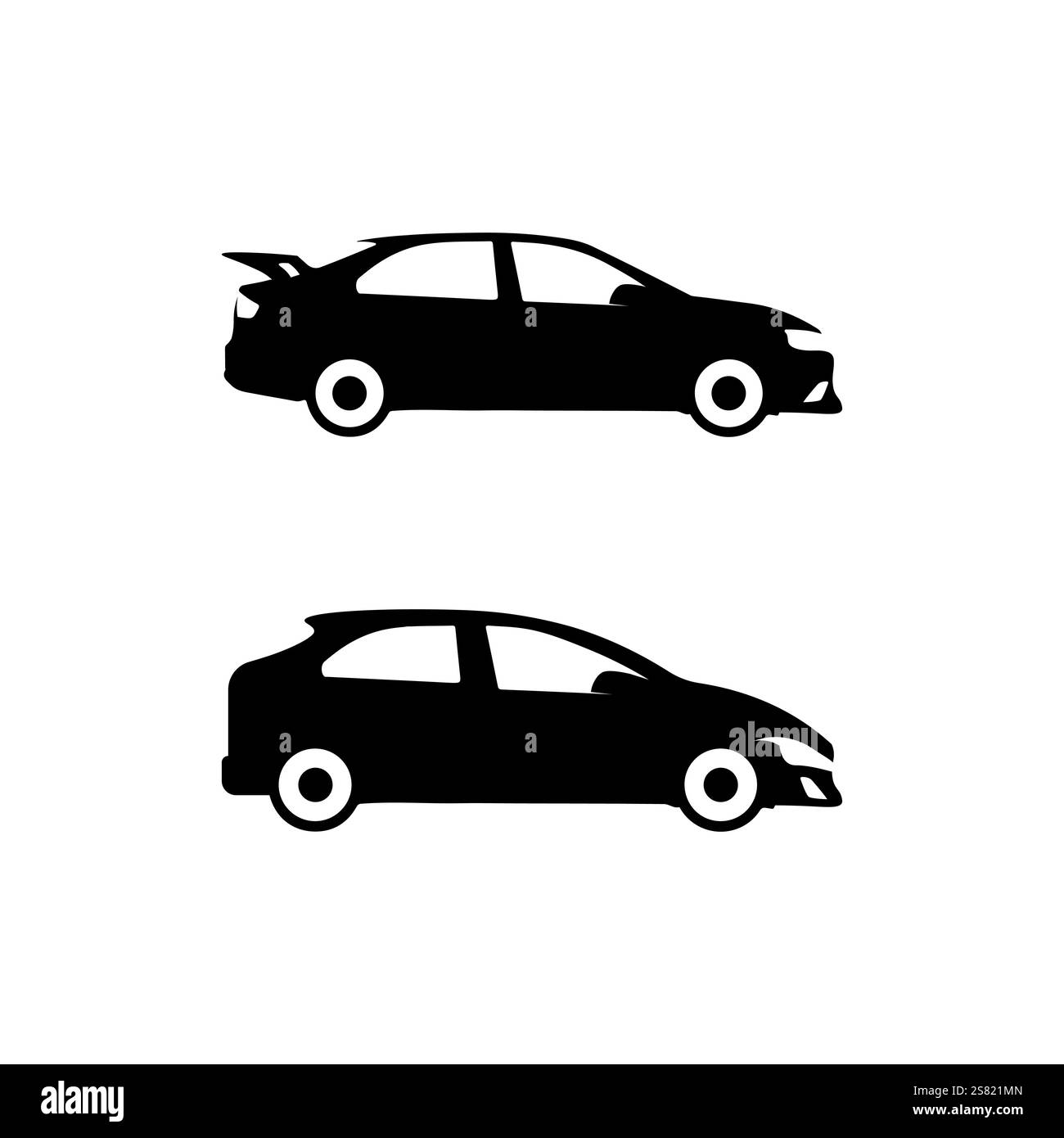 Auto Auto-Logo-Design mit Konzept Sportwagen Fahrzeug Symbol Silhouette.Vektor Illustration Design-Vorlage. Stock Vektor