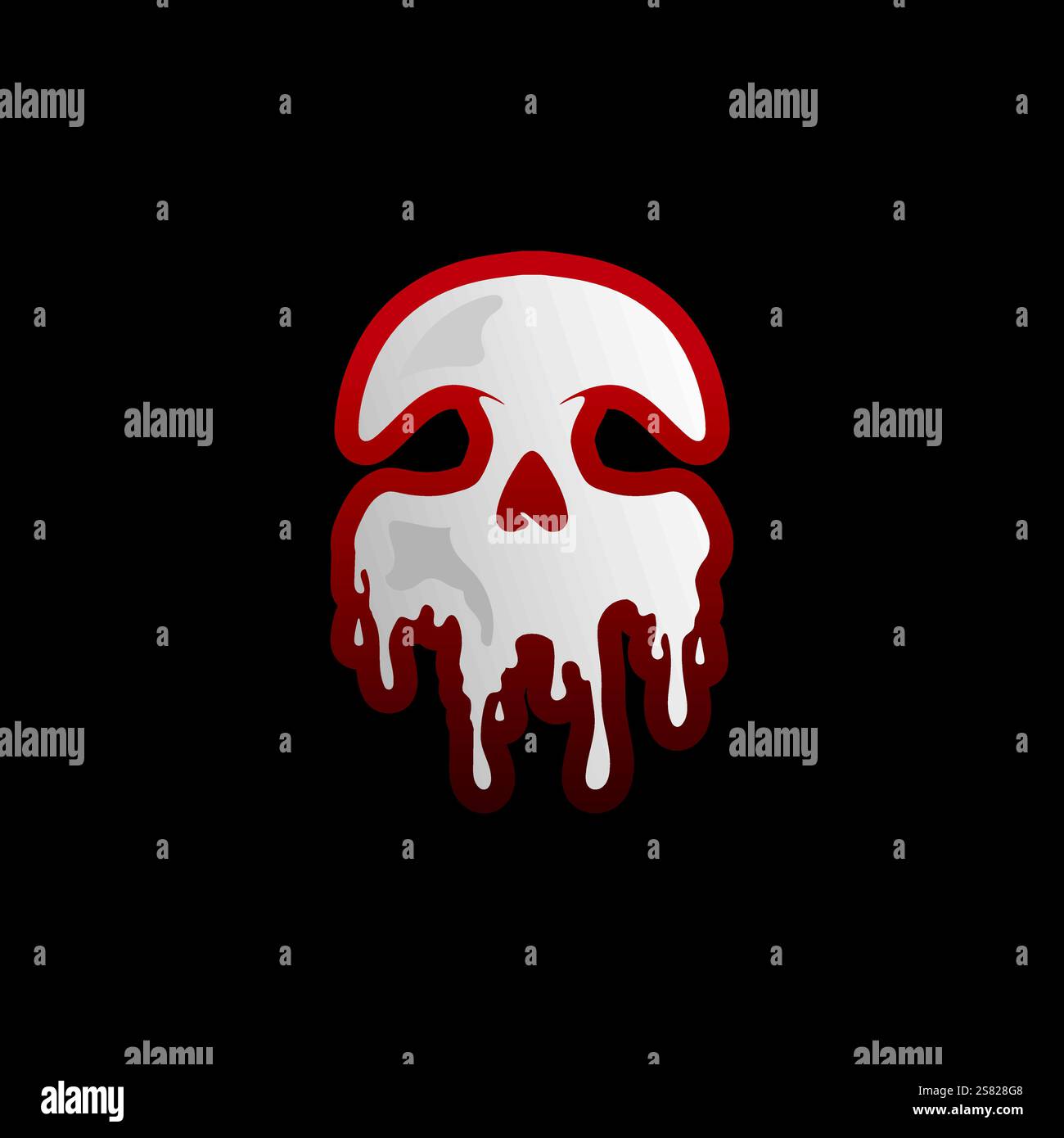 Vektor-Grafik-Illustration mit Totenkopf und Knochen-Symbol Stock Vektor