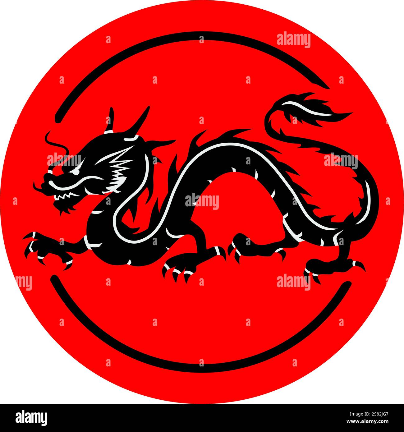 Drachen chinesische Sternzeichen Stock Vektor