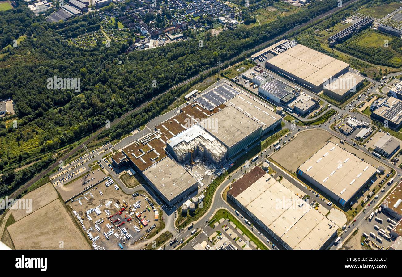 Luftaufnahme, Industriepark Schalker Verein, Europastraße, bilstein Gruppe, Bulmke-Hüllen, Gelsenkirchen, Ruhrgebiet, Nordrhein-Westfalen, Deutschland Stockfoto
