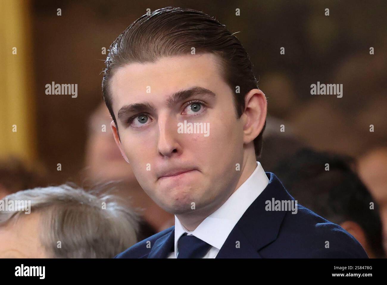 Barron Trump arrives before the 60th Presidential Inauguration in the ...