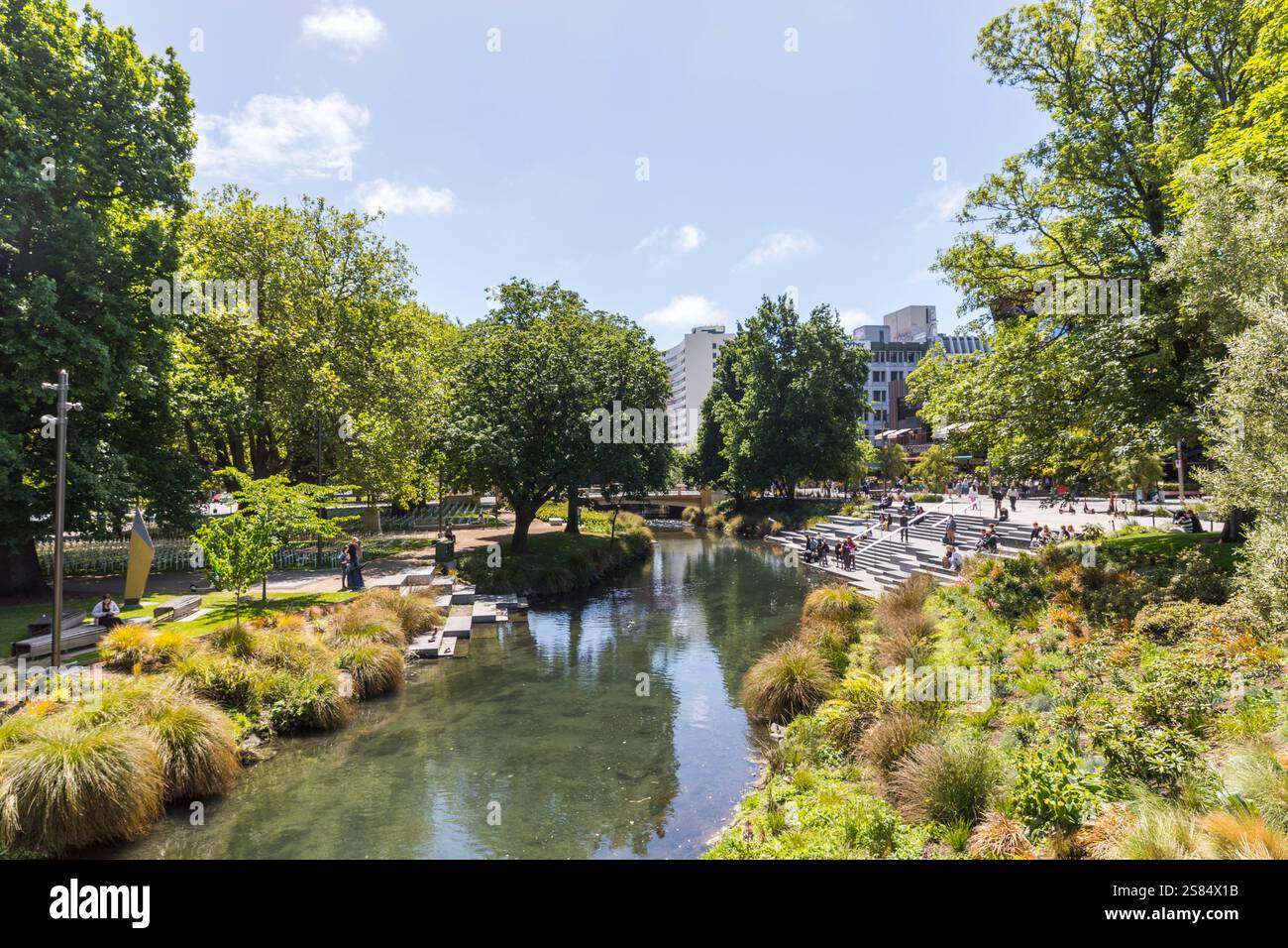 Avon River in Christchurch Stockfoto