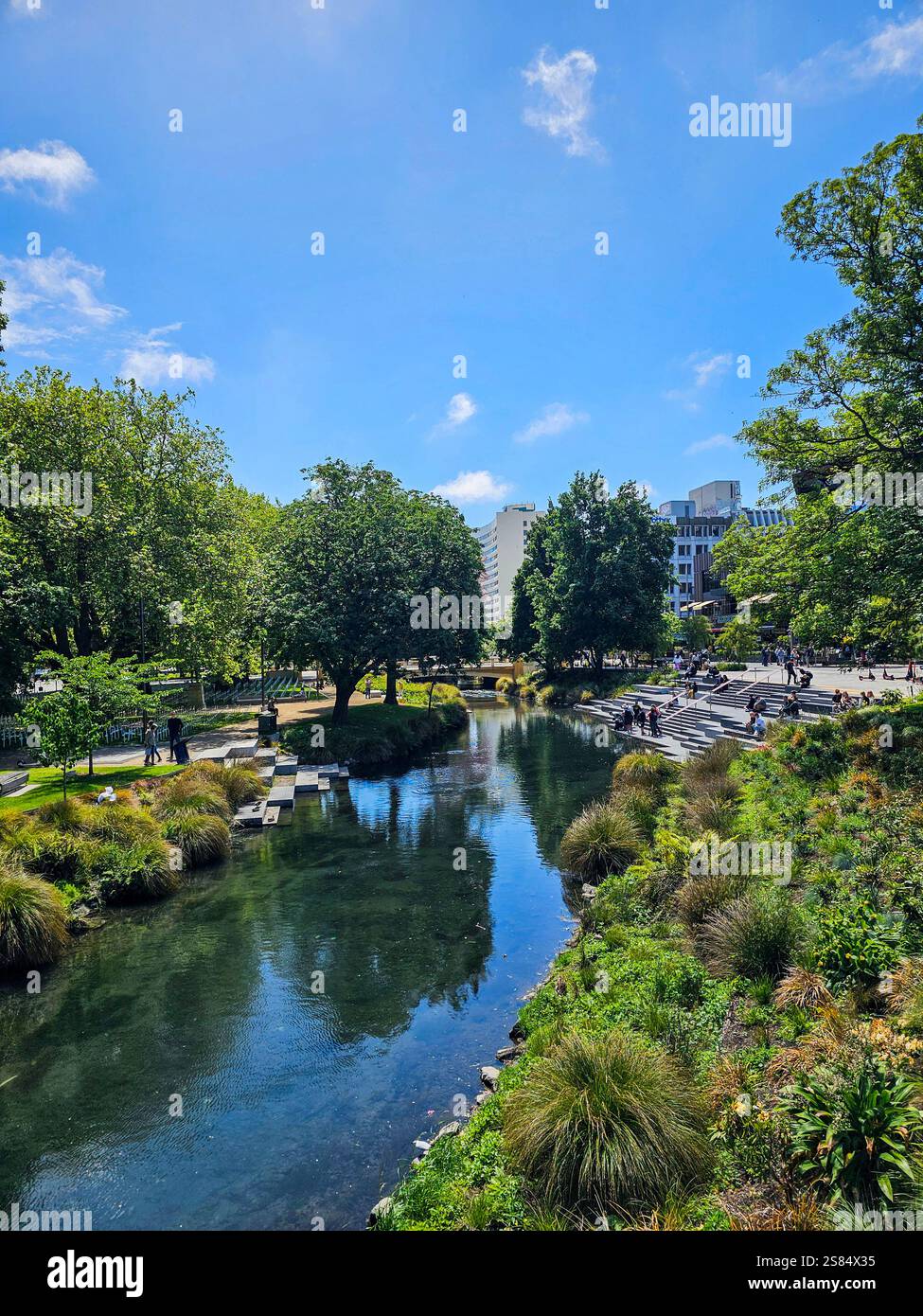 Avon River in Christchurch Stockfoto