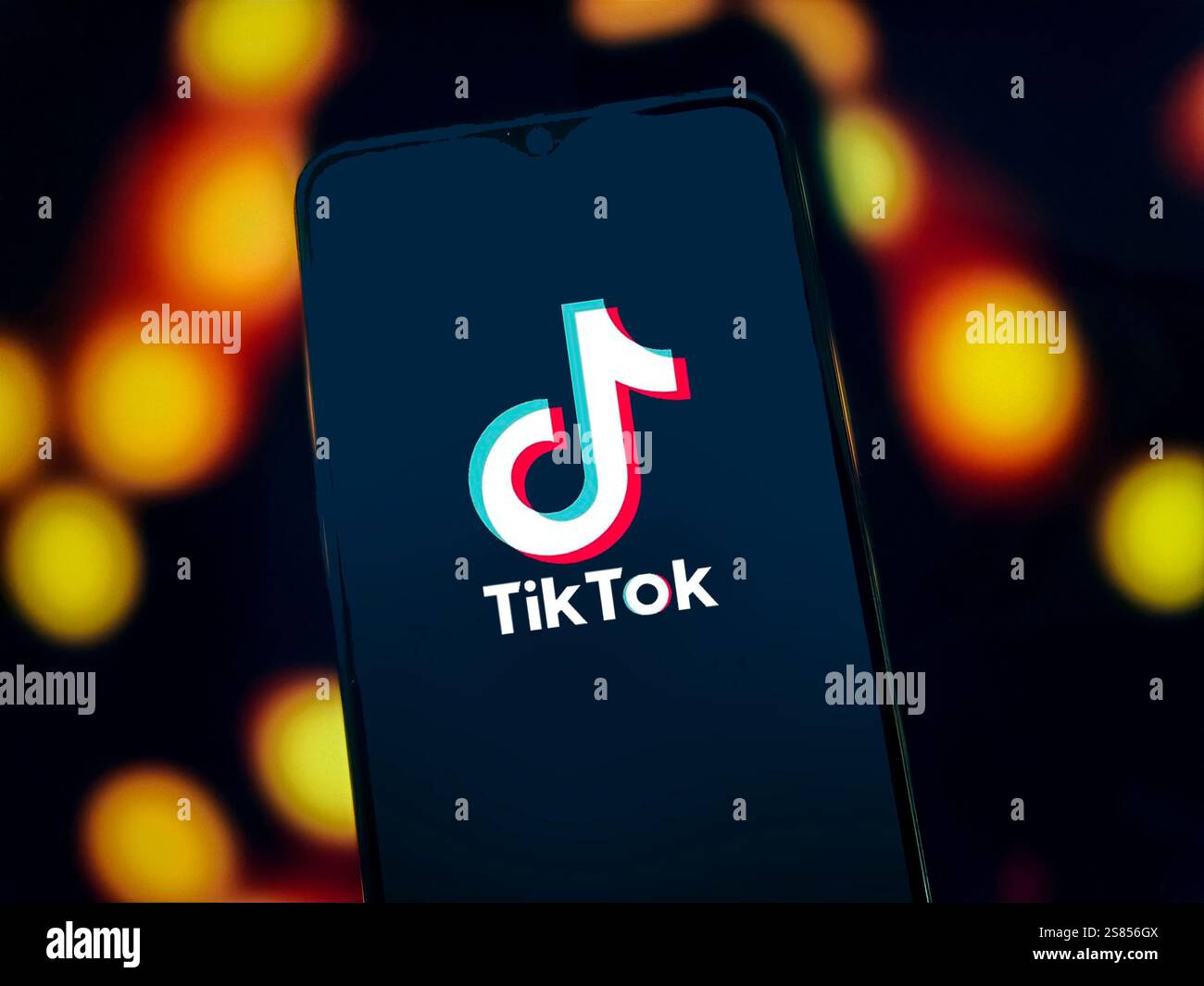 SUQIAN, CHINA - 21. JANUAR 2025 - ein Foto zeigt das TikTok Logo in Suqian, Provinz Jiangsu, China, 21. Januar 2025. Stockfoto